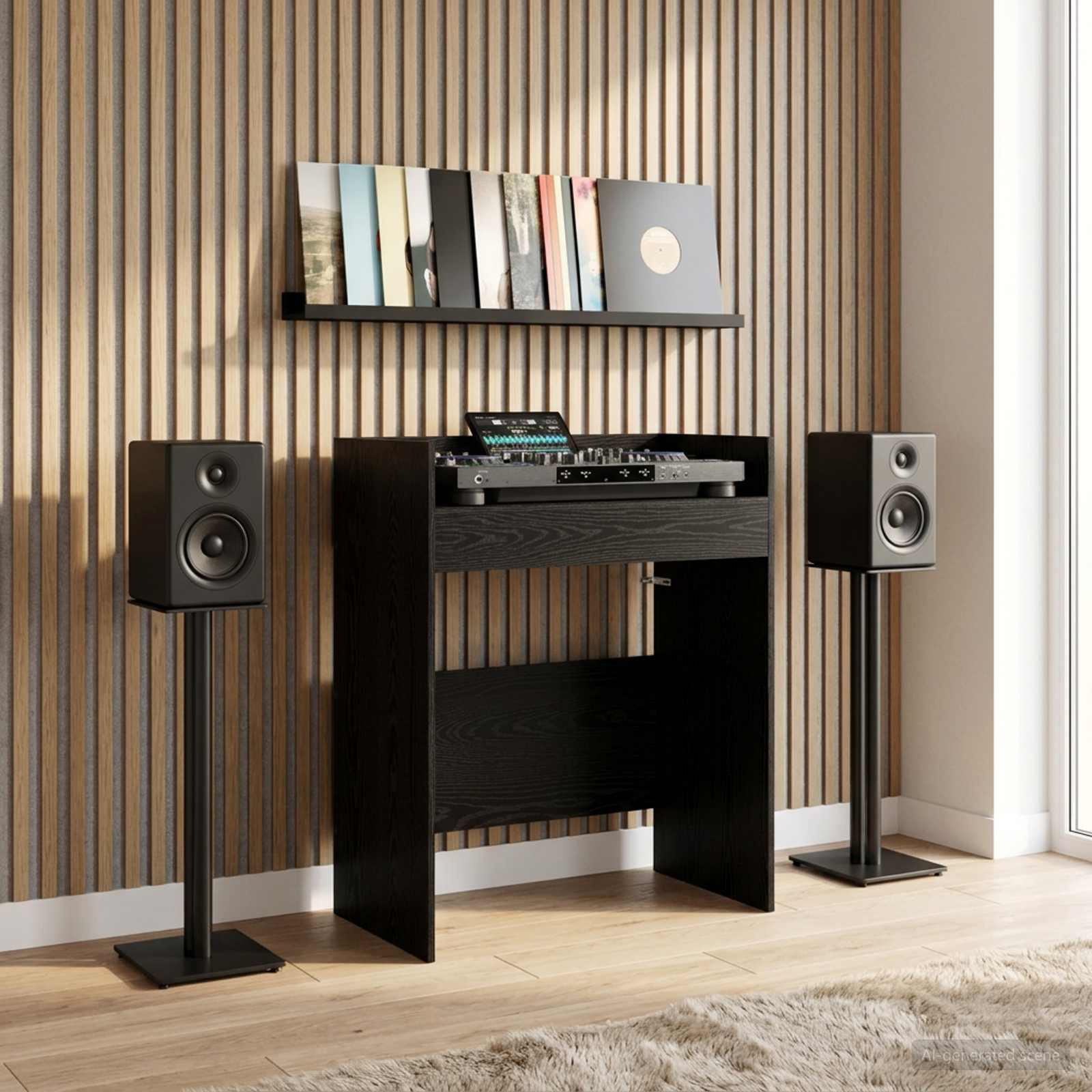 Πίνακας DJ Μαύρη Δρυς 82 x 45 x 102 εκ. Επεξεργασμένο Ξύλο - Pakobazaar