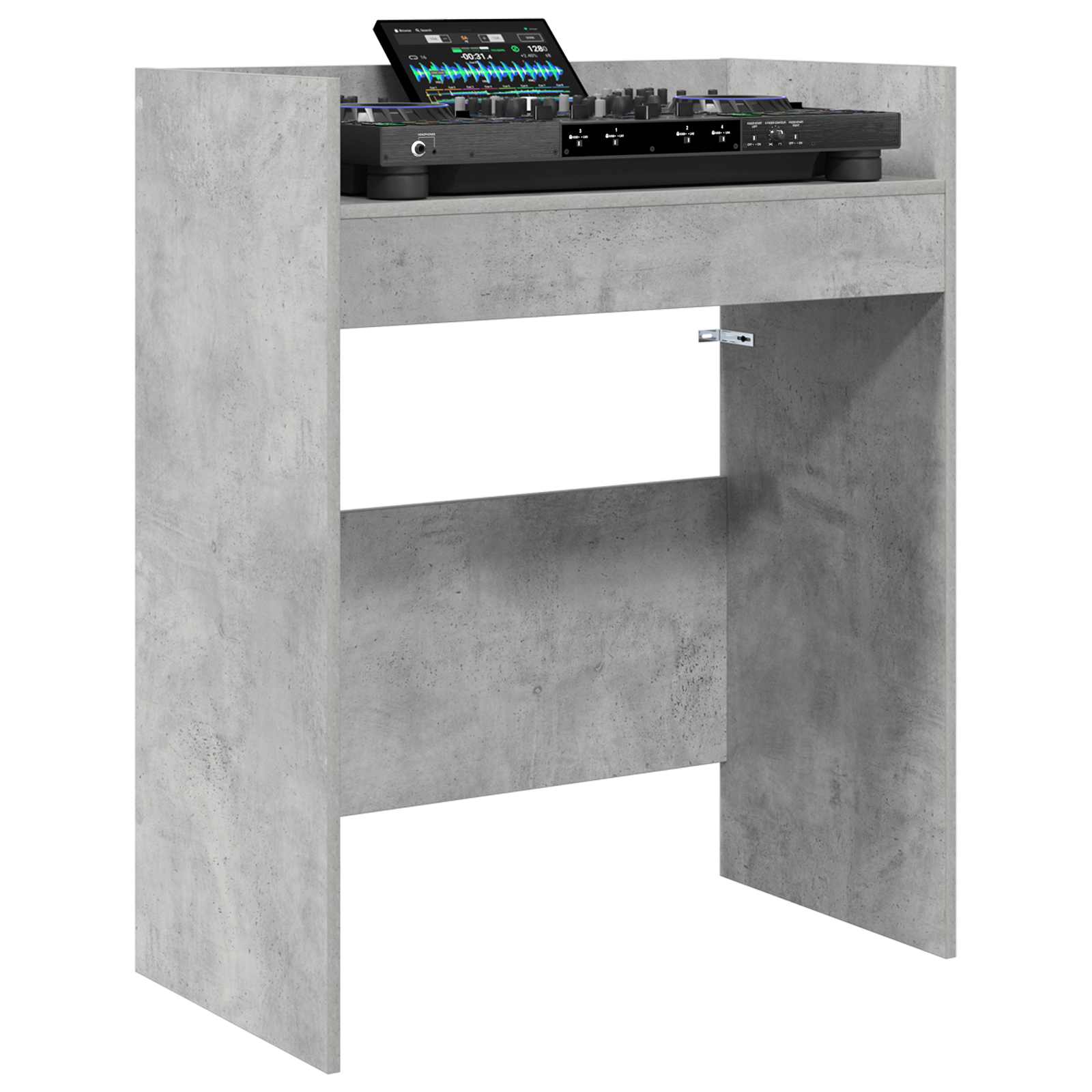Πίνακας DJ Γκρι Σκυροδέματος 82 x 45 x 102 εκ. - Pakobazaar