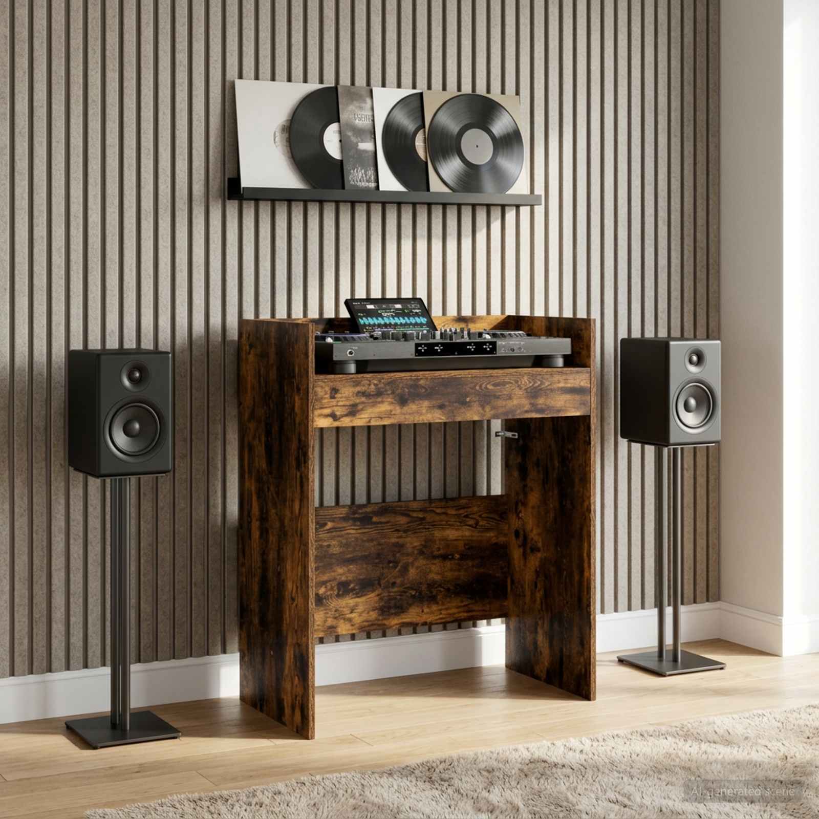 Πίνακας DJ Καπνισμένο Ξύλο Δρυός 82 x 45 x 102 εκ.