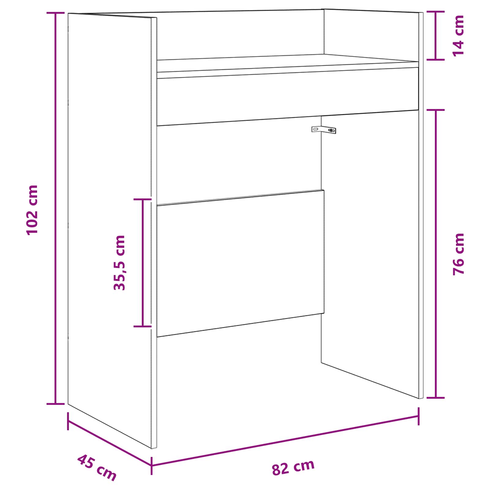Πίνακας DJ Artisan Δρυς 82 x 45 x 102 εκ. Επεξεργασμένο Ξύλο