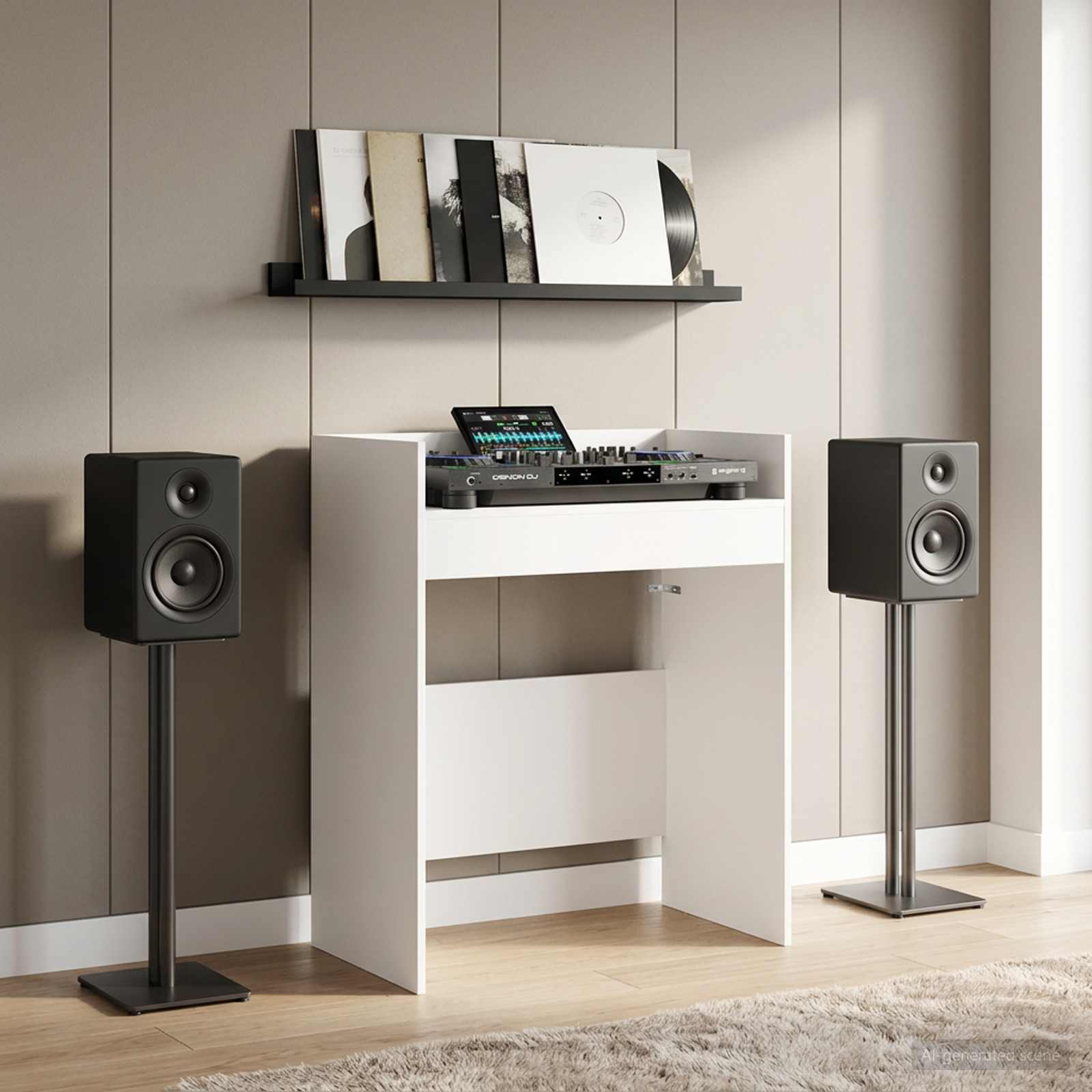 Πίνακας DJ Λευκό 62 x 45 x 102 εκ. Επεξεργασμένο Ξύλο - Pakobazaar
