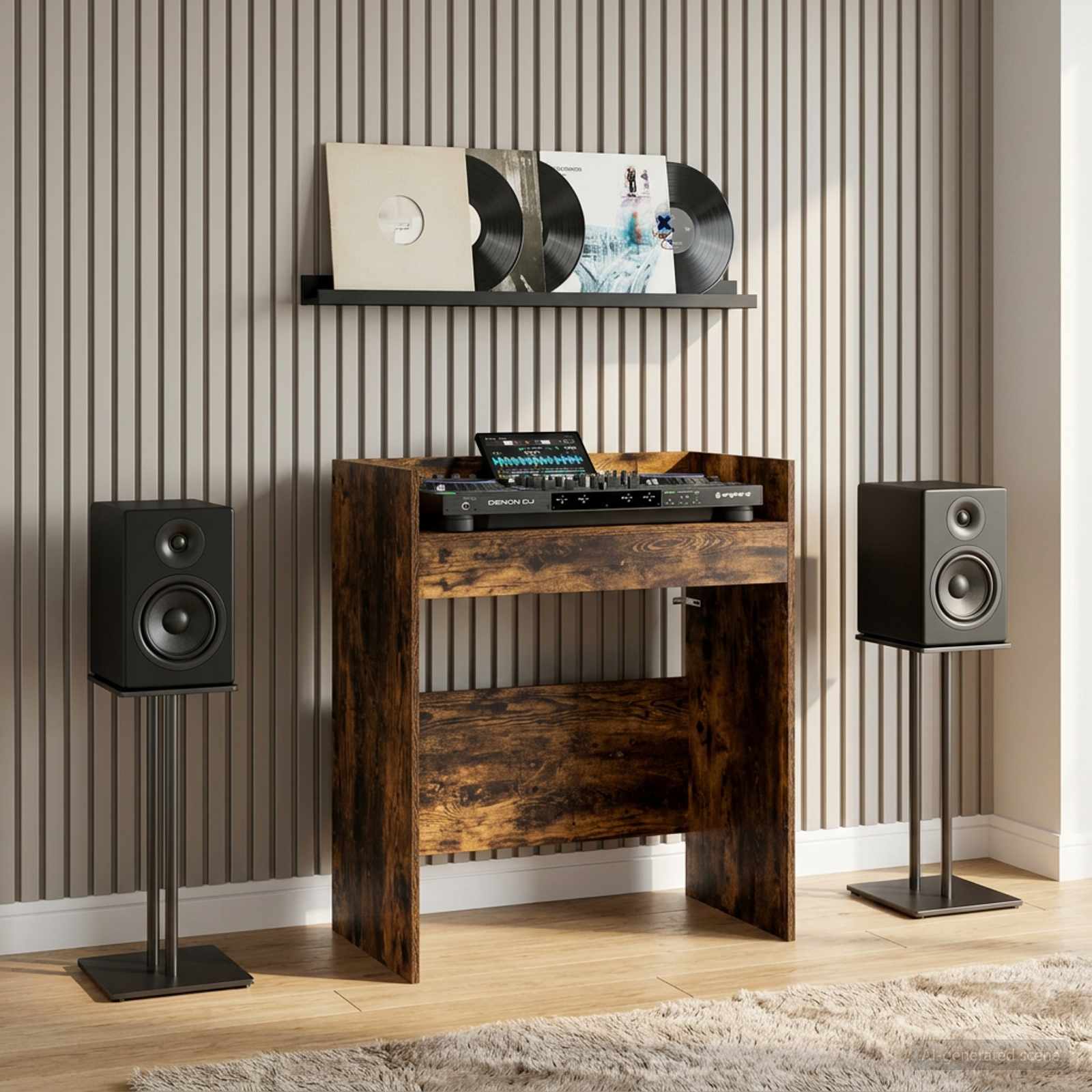 Πίνακας DJ Καπνισμένο Ξύλο Δρυός 62 x 45 x 102 εκ.