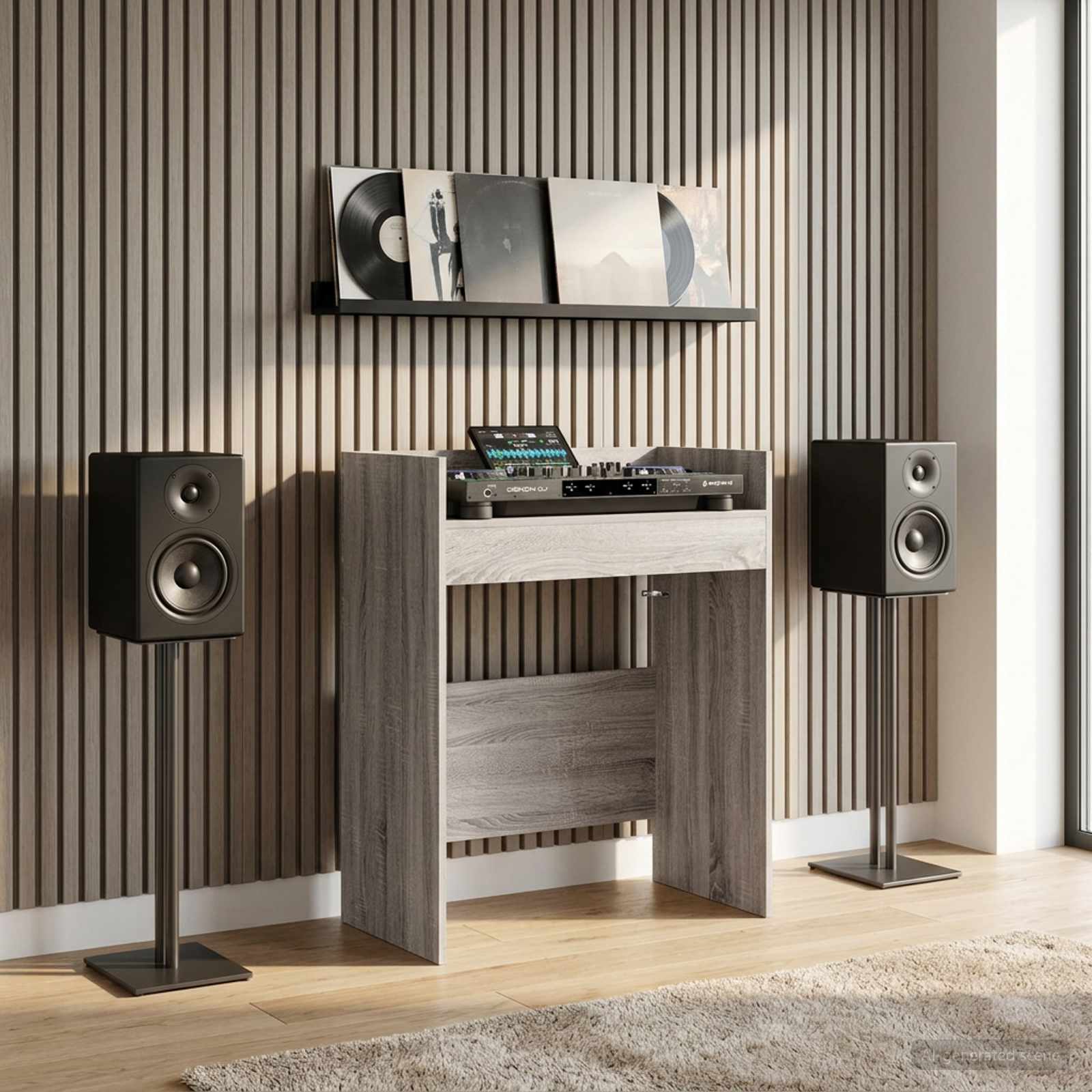 Πίνακας DJ Γκρι Sonoma 62 x 45 x 102 εκ. Επεξεργασμένο Ξύλο