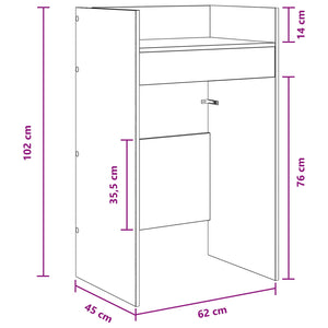 Πίνακας DJ Γκρι Sonoma 62 x 45 x 102 εκ. Επεξεργασμένο Ξύλο