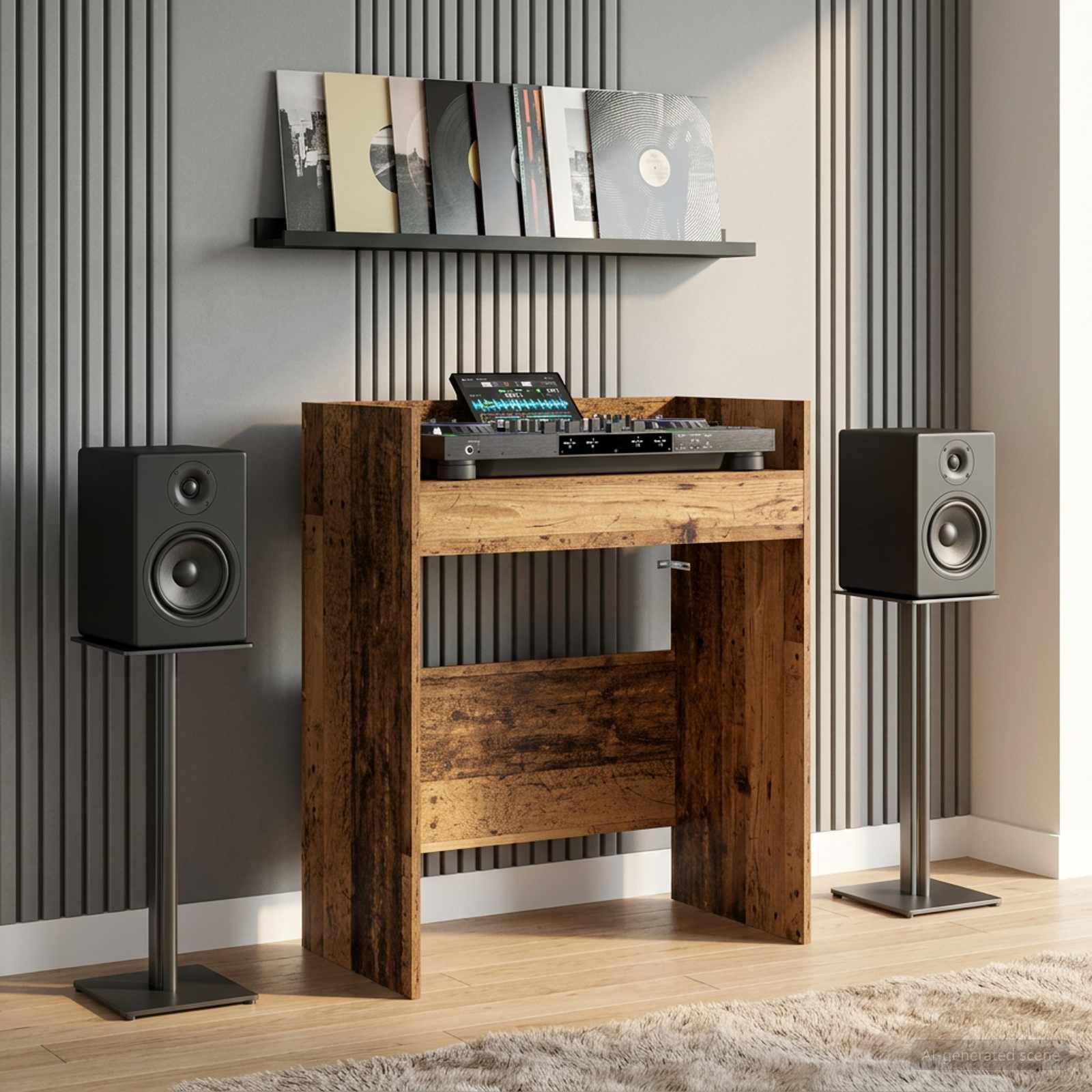 Πίνακας DJ Παλαιωμένο ξύλο 62 x 45 x 102 εκ. Επεξεργασμένο Ξύλο