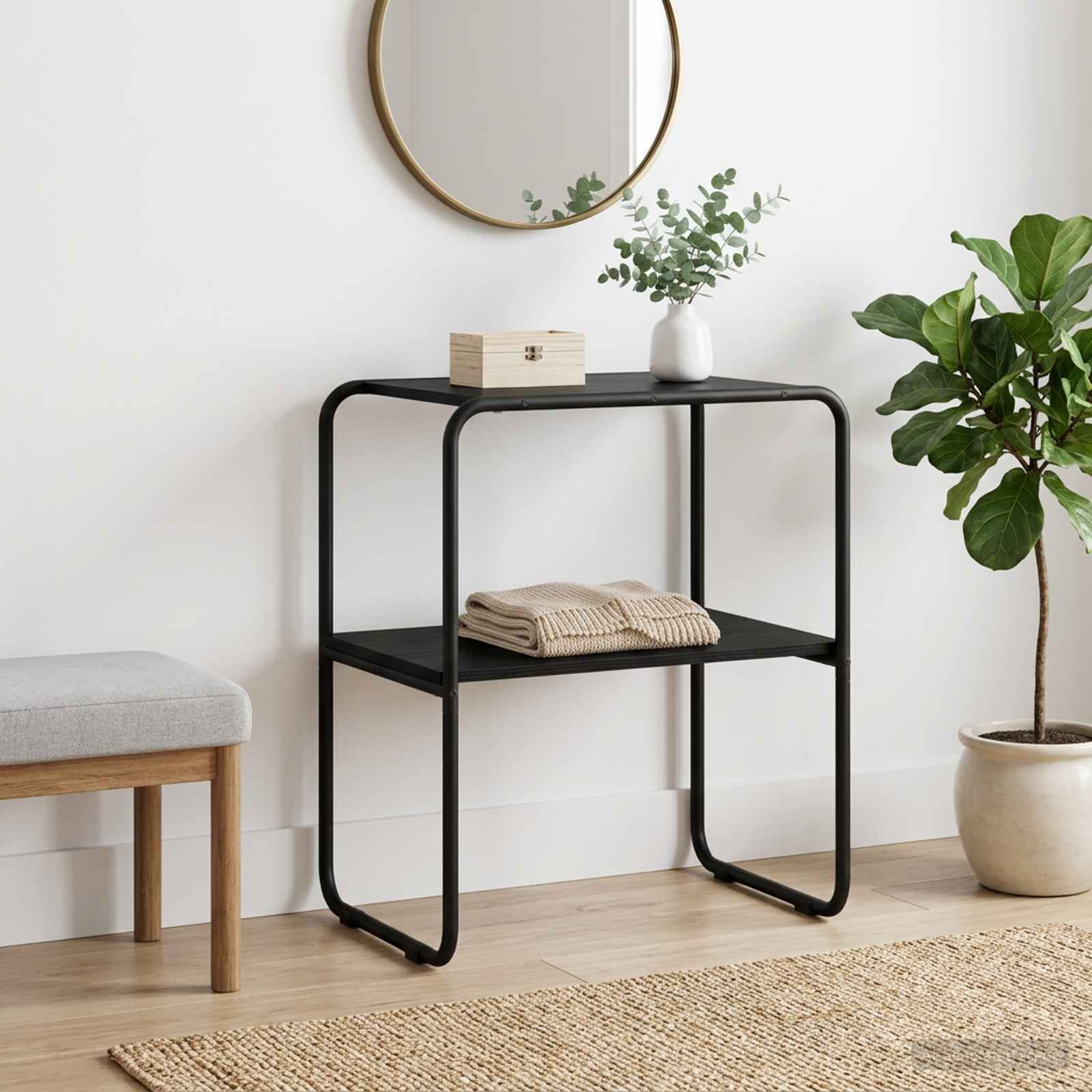 Τραπέζι κονσόλας Μαύρη Δρυς 60 x 42,5 x 70 εκ - Pakobazaar