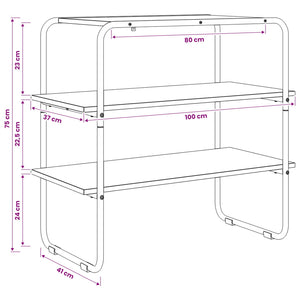 Τραπέζι κονσόλας Παλαιωμένο ξύλο 100 x 41 x 75 εκ - Pakobazaar