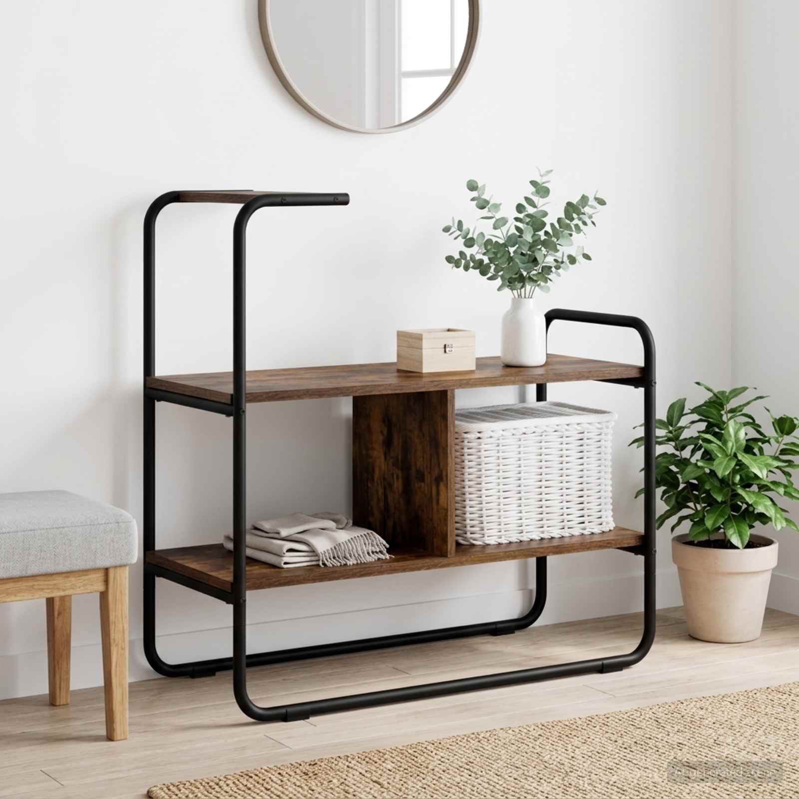 Τραπέζι κονσόλας Καπνισμένο Ξύλο Δρυός 80 x 35 x 75 cm