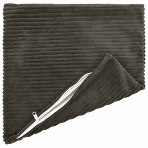 Κάλυμμα Μαξιλαριού 2 τμχ. HEERLEN Ανθρακί 30 x 30 cm κορντουρόι - Pakobazaar