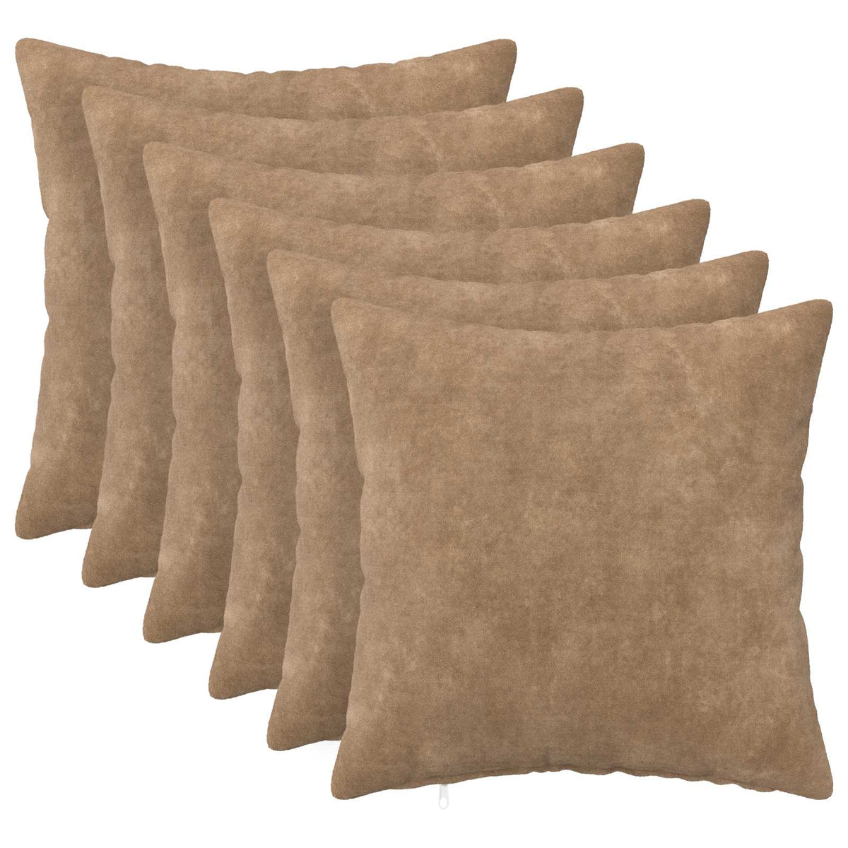 Κάλυμμα Μαξιλαριού 6 pcs HEERLEN Taupe 30 x 30 cm - Pakobazaar