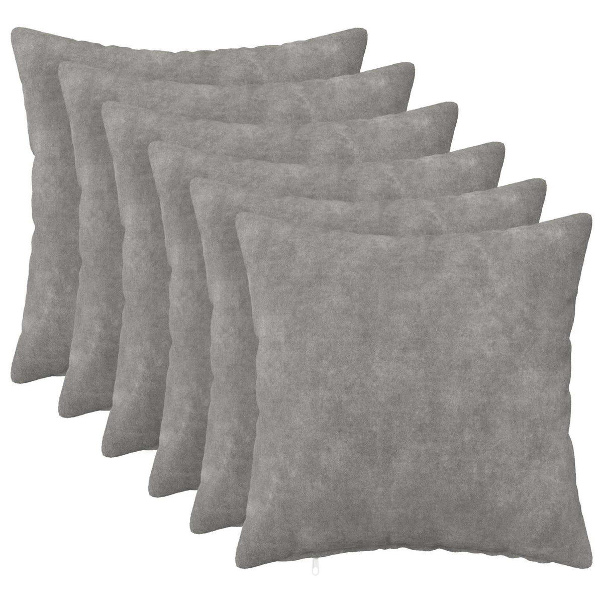Κάλυμμα Μαξιλαριού 6 pcs HEERLEN Ανοιχτό γκρι 30 x 30 cm