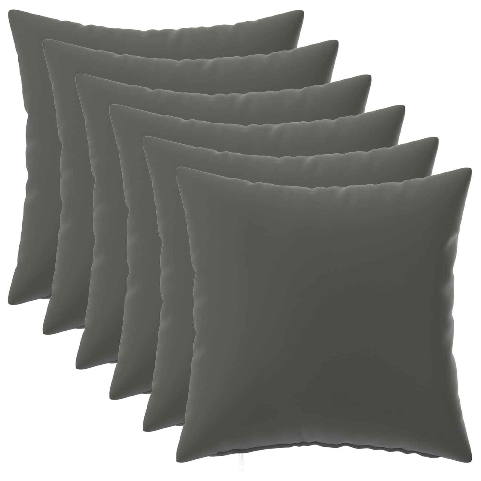 Κάλυμμα Μαξιλαριού 6 pcs HEERLEN Ανθρακί 30 x 30 cm Πολυεστέρας