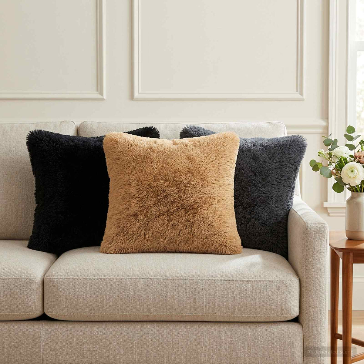 Κάλυμμα Μαξιλαριού 12 pcs HEERLEN Taupe 40 x 40 cm PV Φλίς