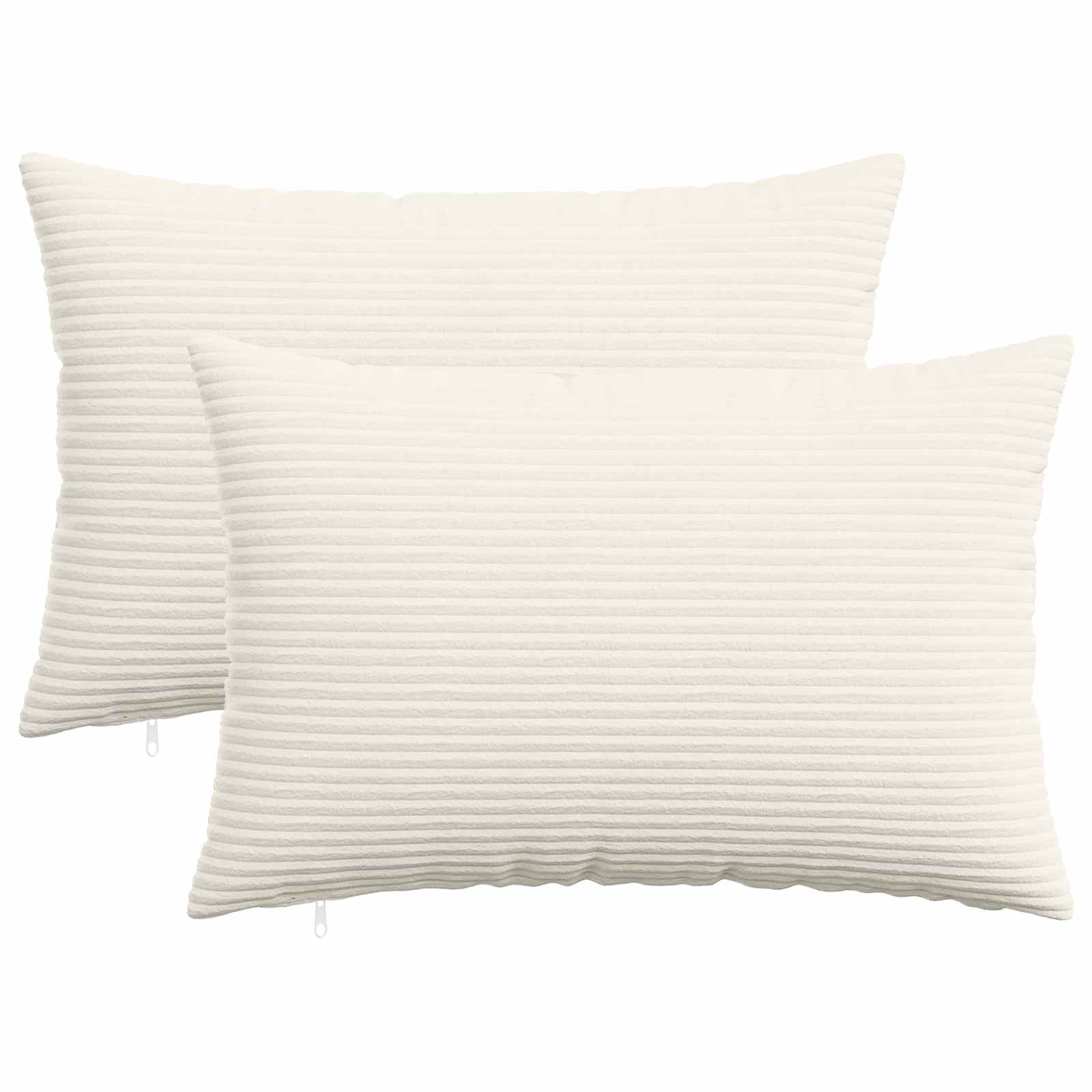 Κάλυμμα Μαξιλαριού 2 pcs HEERLEN Κρεμ 30 x 50 cm κορντουρόι - Pakobazaar