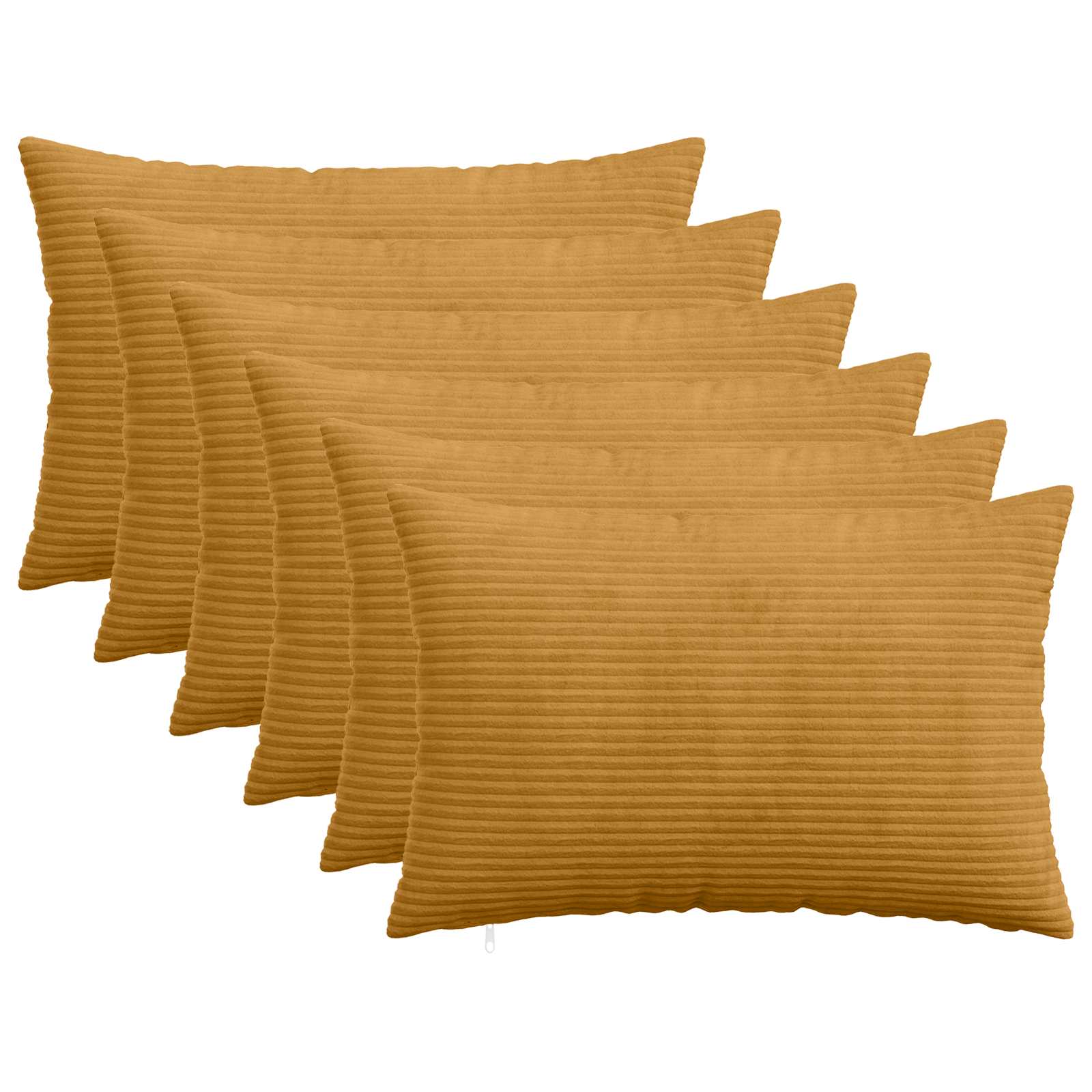 Κάλυμμα Μαξιλαριού 6 pcs HEERLEN Κίτρινο 30 x 50 cm κορντουρόι
