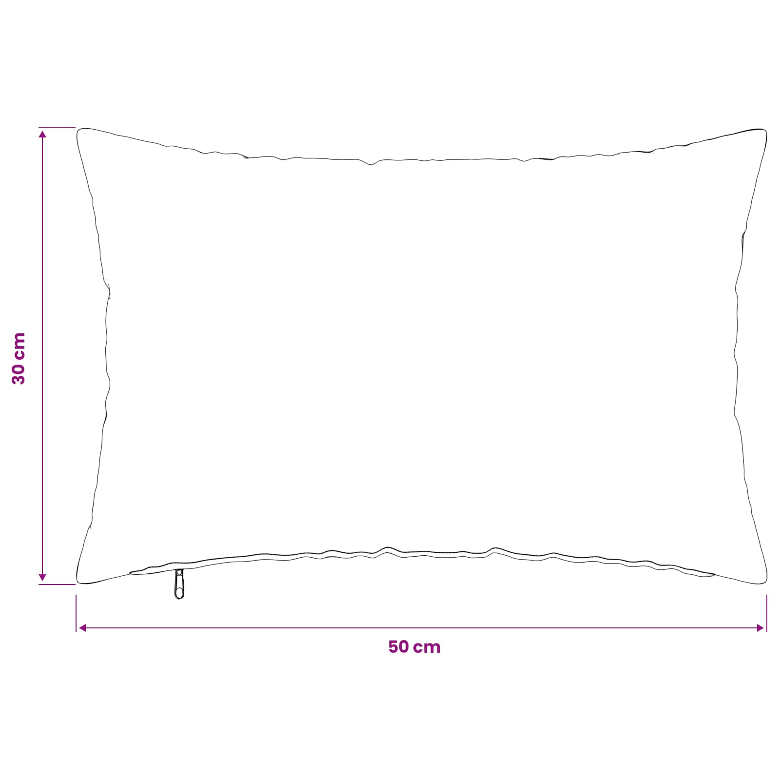 Κάλυμμα Μαξιλαριού 6 pcs HEERLEN Κρεμ 30 x 50 cm Μπουκλέ - Pakobazaar