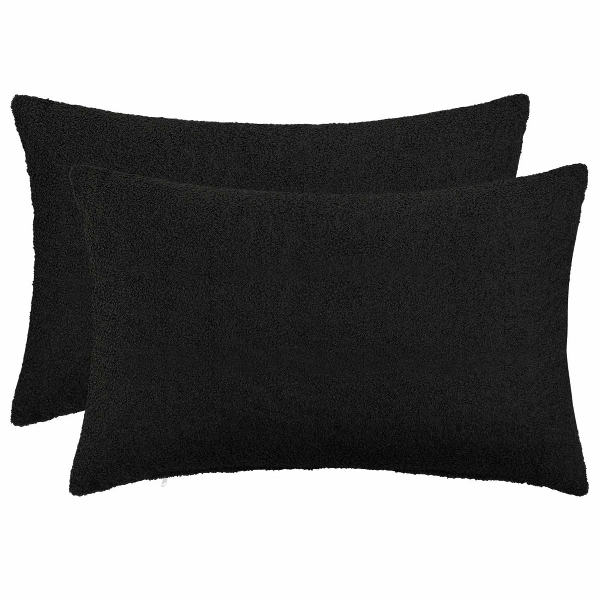 Κάλυμμα Μαξιλαριού 2 pcs HEERLEN Μαύρο 30 x 50 cm Μπουκλέ - Pakobazaar