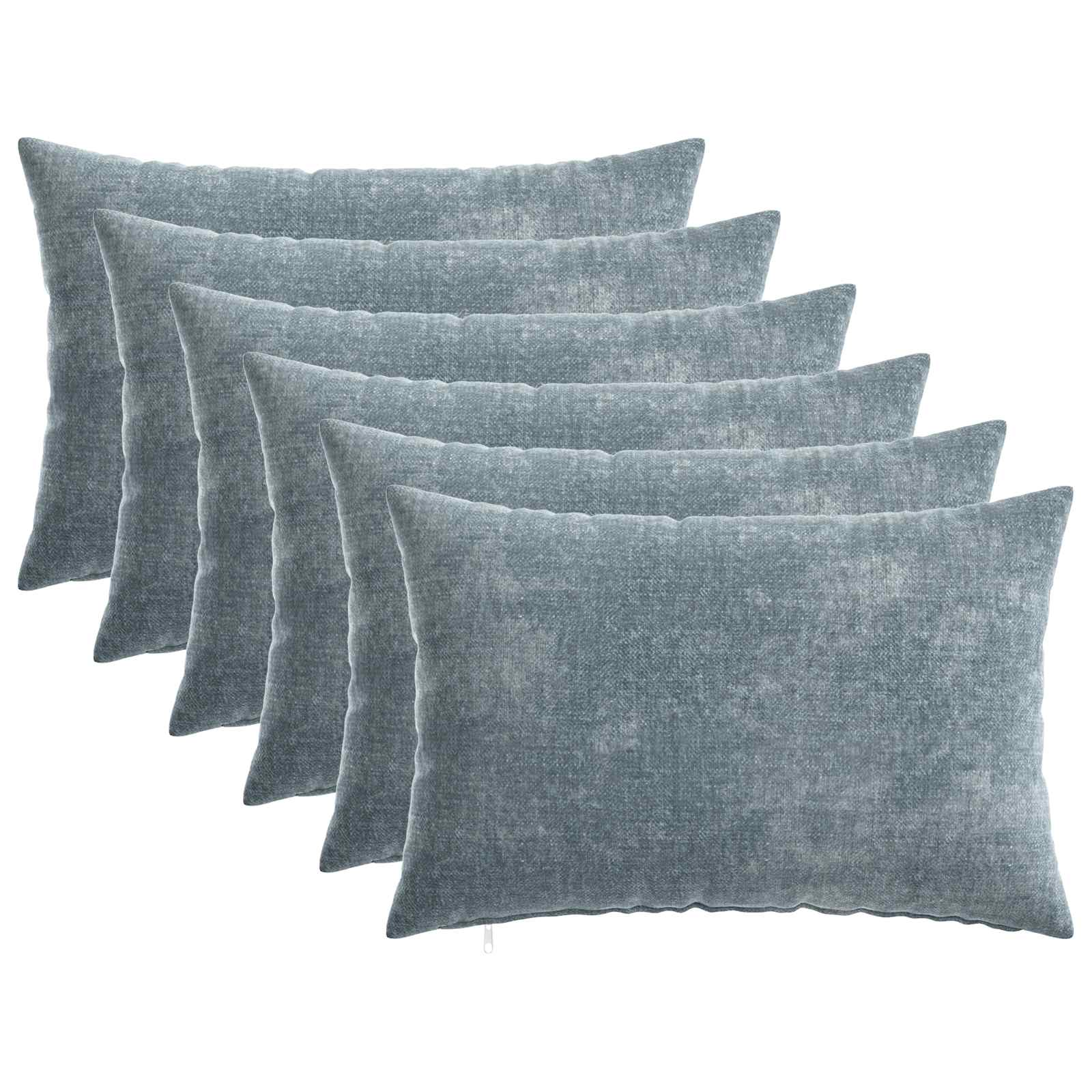 Κάλυμμα Μαξιλαριού 6 pcs HEERLEN Γαλάζιο 30 x 50 cm - Pakobazaar