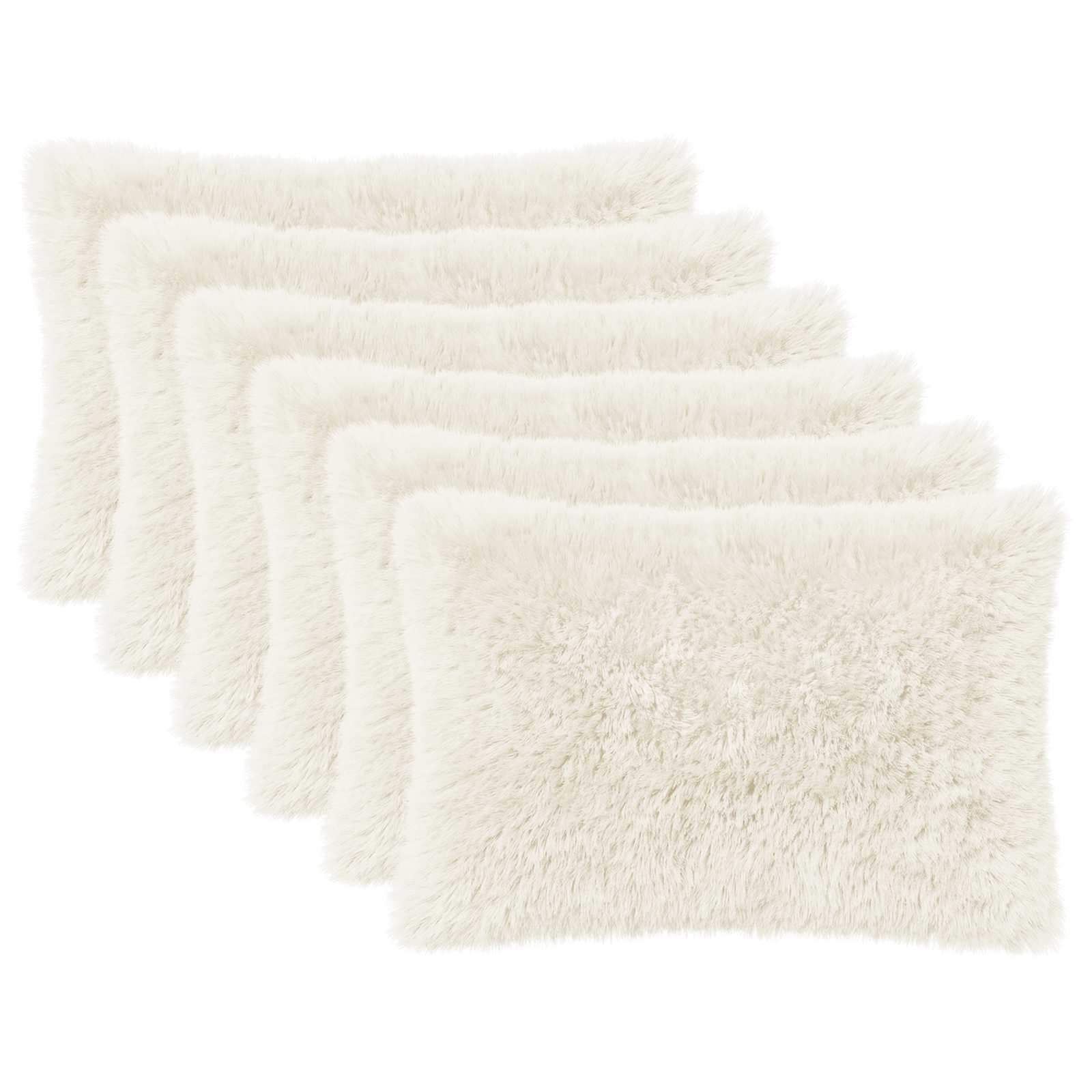 Κάλυμμα Μαξιλαριού 6 pcs HEERLEN Λευκό 30 x 50 cm PV Φλίς