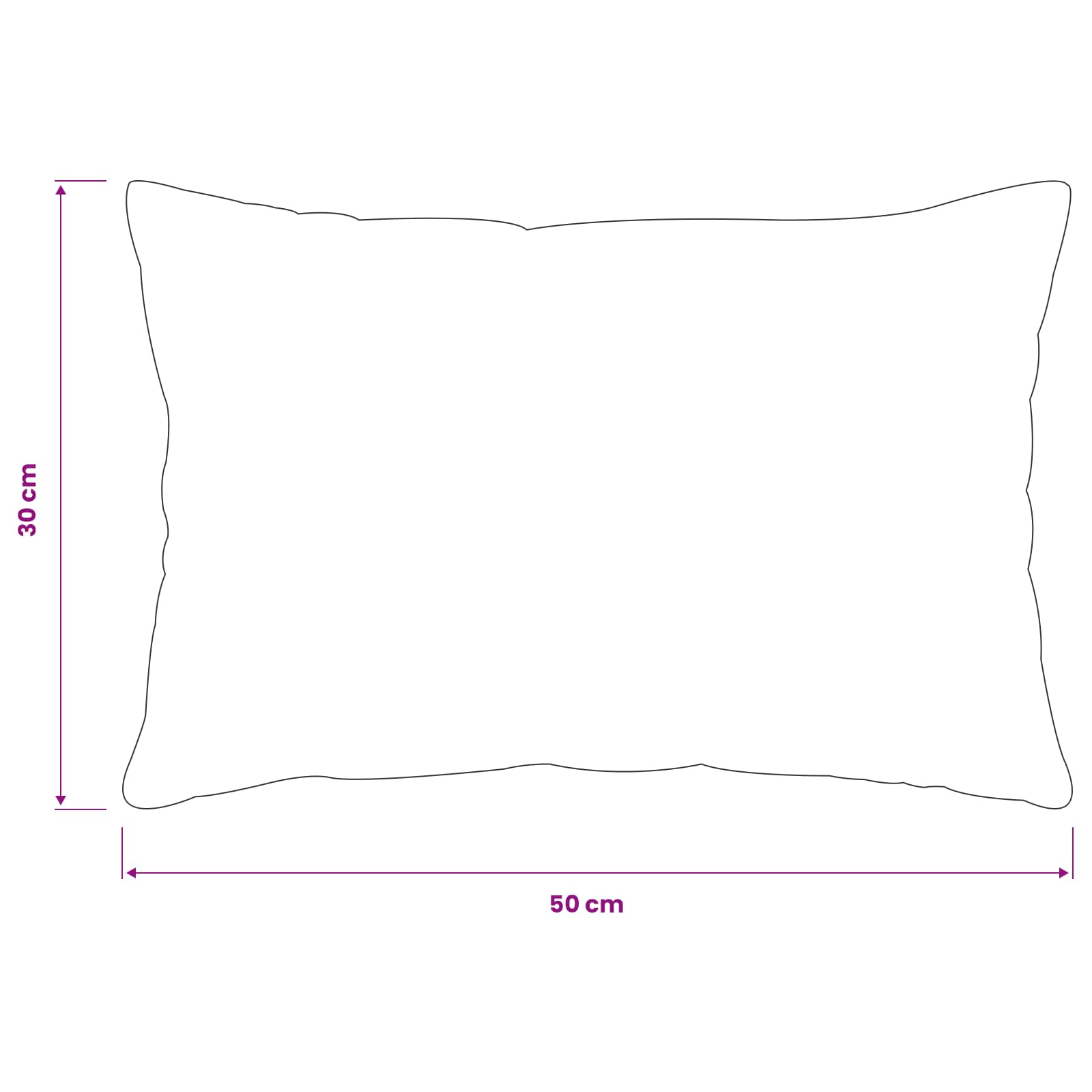 Κάλυμμα Μαξιλαριού 6 pcs HEERLEN Μαύρο 30 x 50 cm Φανέλα