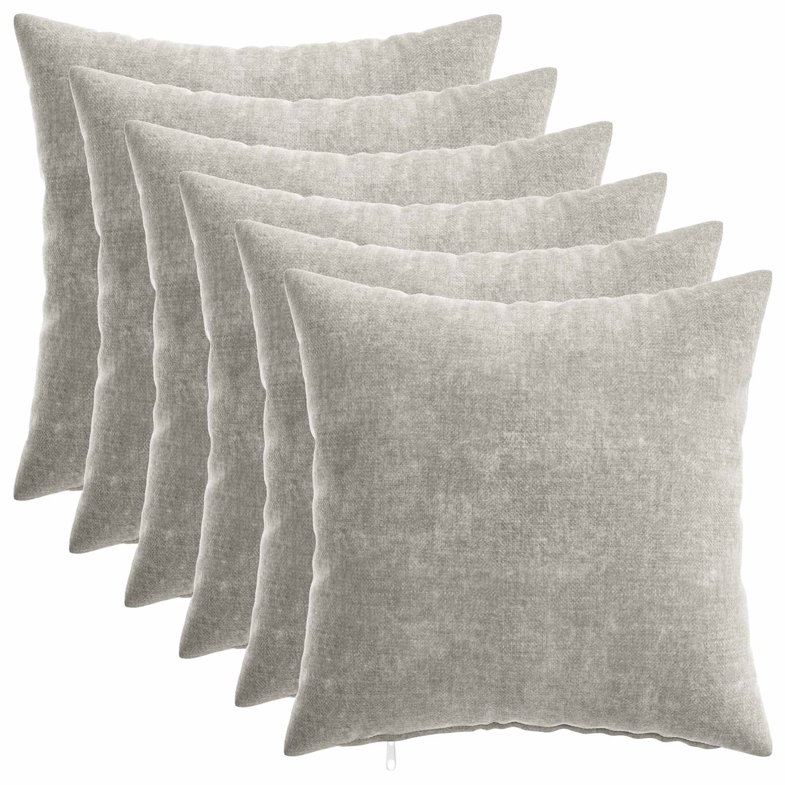 Κάλυμμα Μαξιλαριού 6 pcs HEERLEN Ανοιχτό γκρι 35 x 35 cm