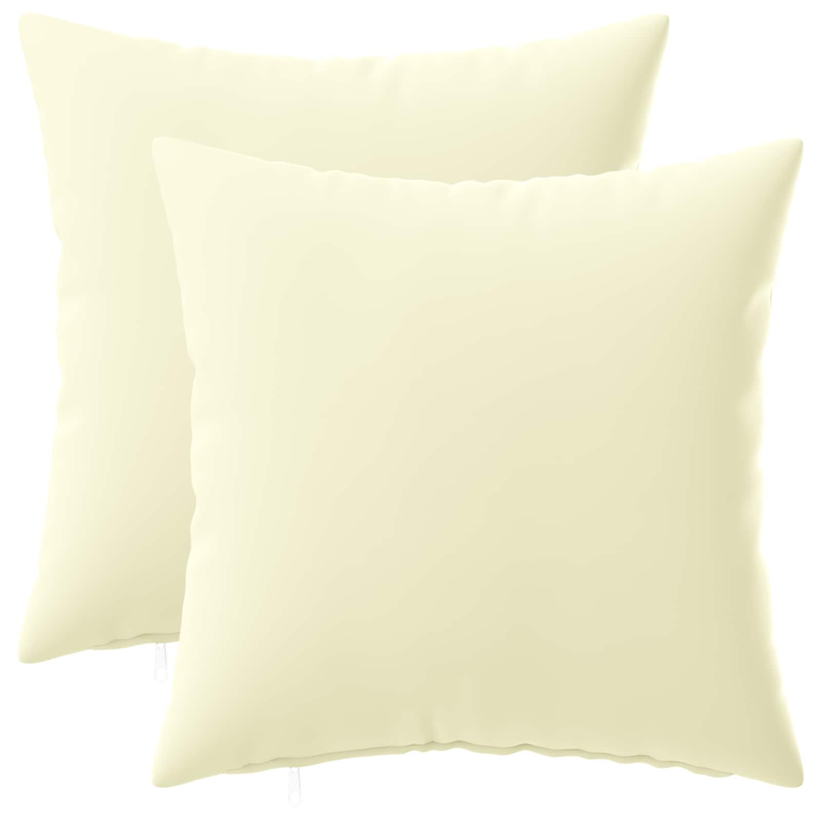 Κάλυμμα Μαξιλαριού 2 pcs HEERLEN Κρεμ 35 x 35 cm Πολυεστέρας