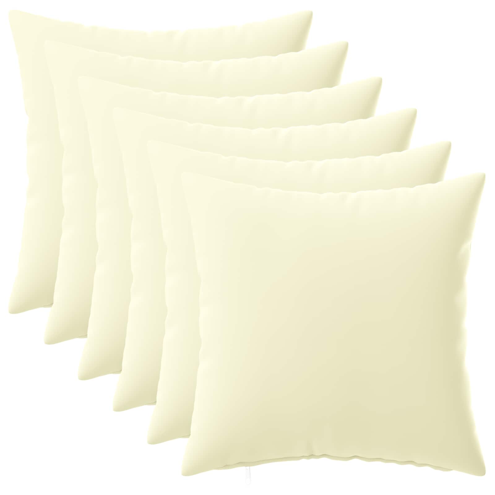Κάλυμμα Μαξιλαριού 6 pcs HEERLEN Κρεμ 35 x 35 cm Πολυεστέρας