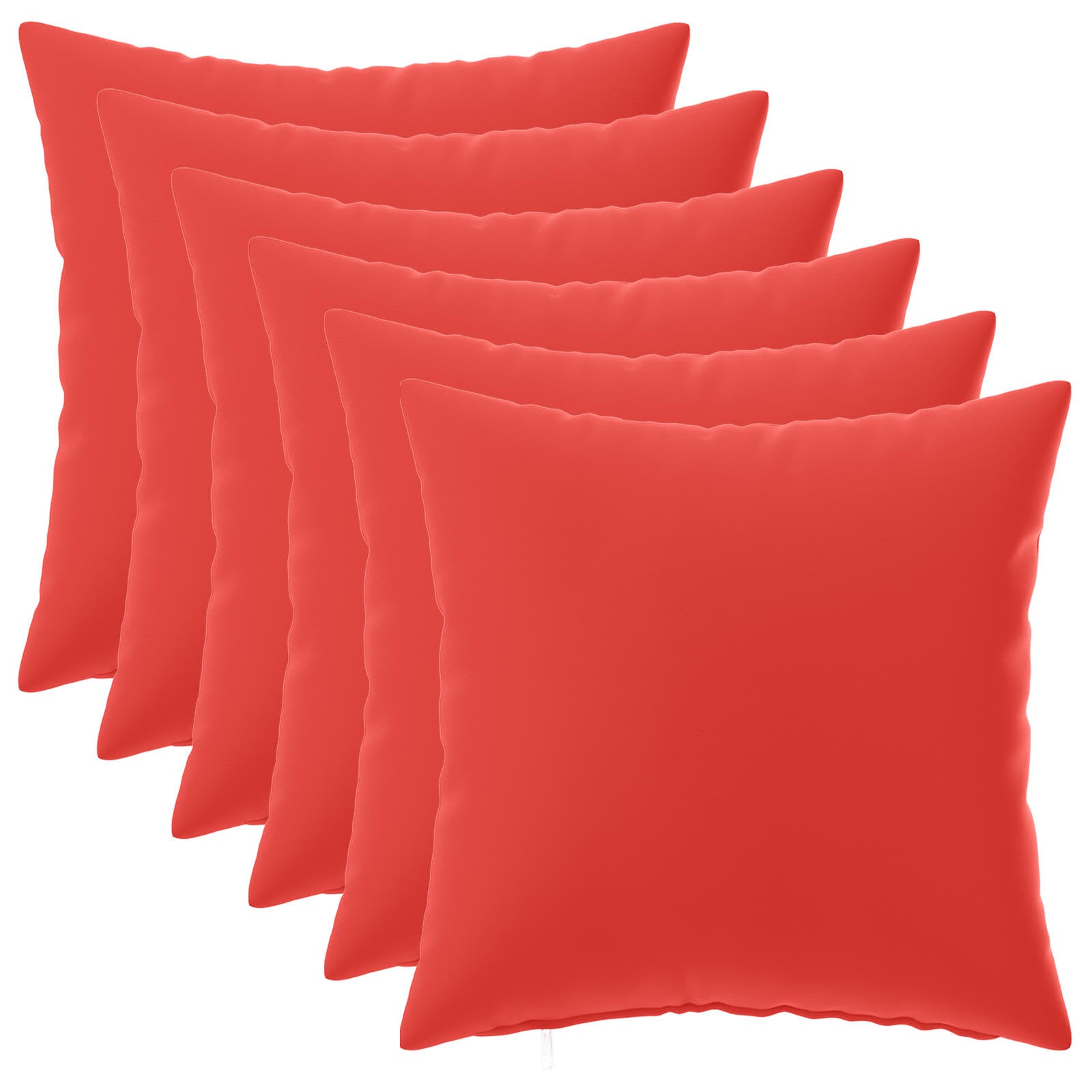 Κάλυμμα Μαξιλαριού 6 pcs HEERLEN Κόκκινο 35 x 35 cm Πολυεστέρας