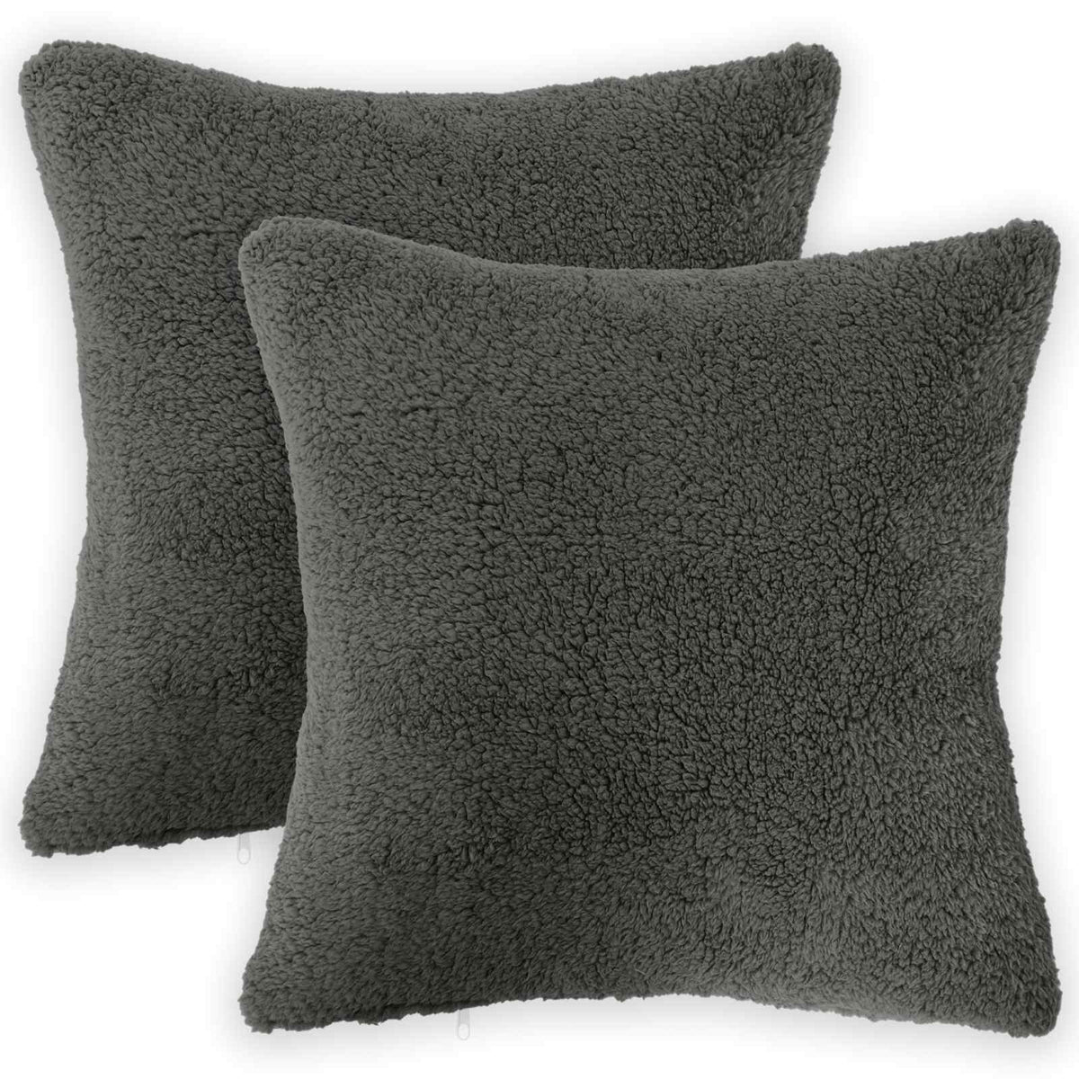 Κάλυμμα Μαξιλαριού 2 pcs HEERLEN Σκούρο Γκρι 35 x 35 cm Μπουκλέ - Pakobazaar