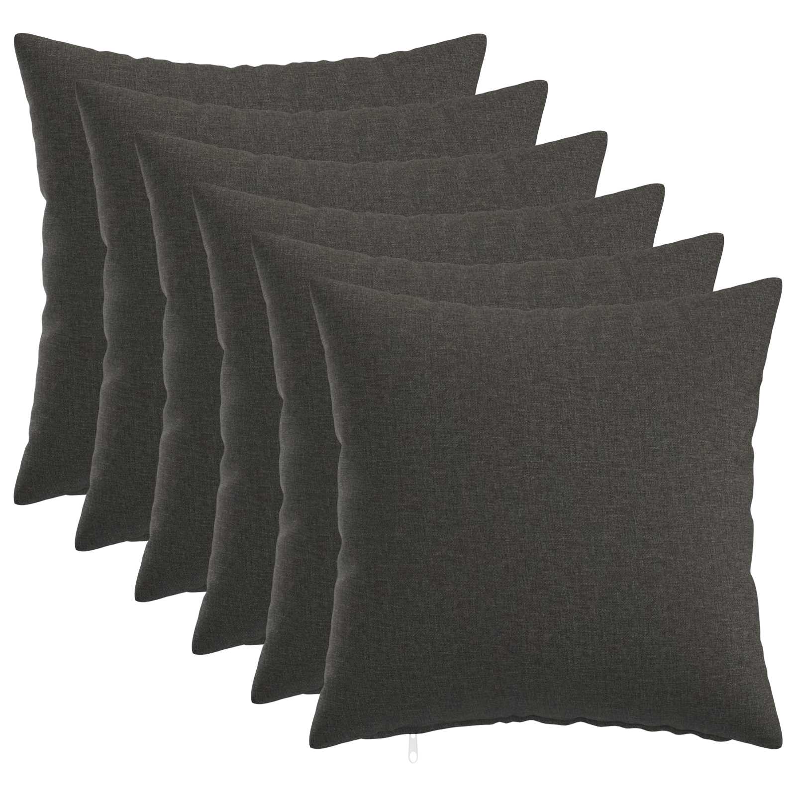 Κάλυμμα Μαξιλαριού 6 pcs HEERLEN Σκούρο Γκρι 40 x 40 cm