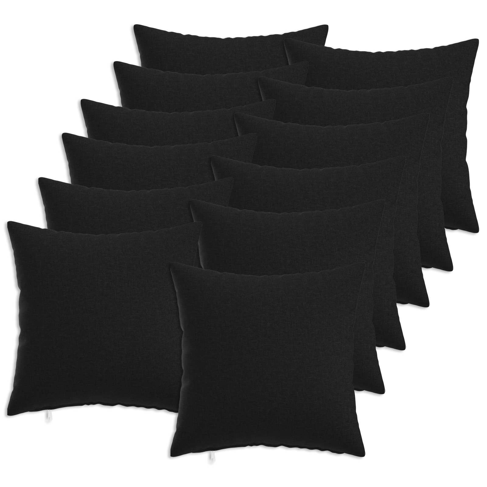 Κάλυμμα Μαξιλαριού 12 pcs HEERLEN Μαύρο 40 x 40 cm - Pakobazaar