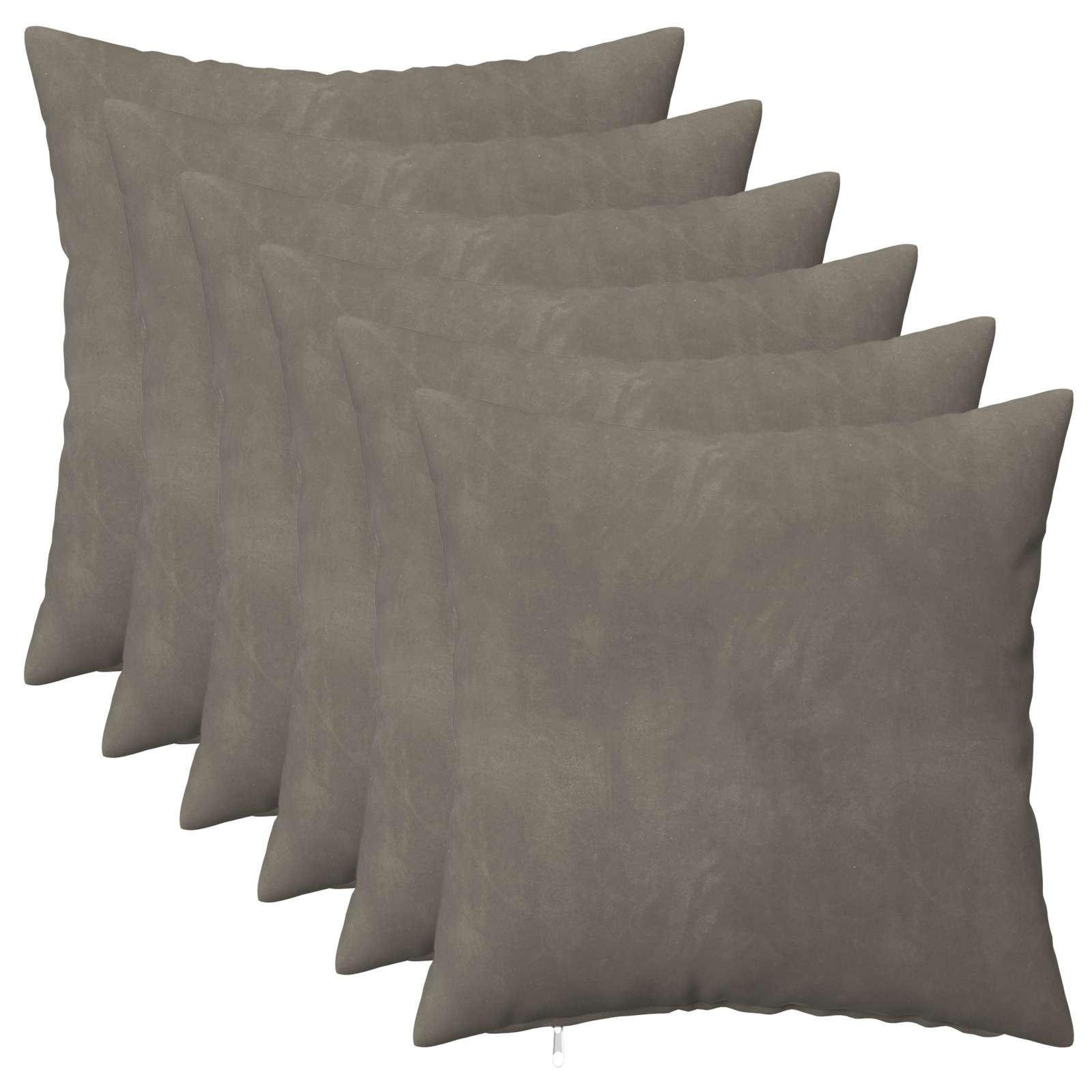Κάλυμμα Μαξιλαριού 6 pcs HEERLEN Ανοιχτό γκρι 40 x 40 cm