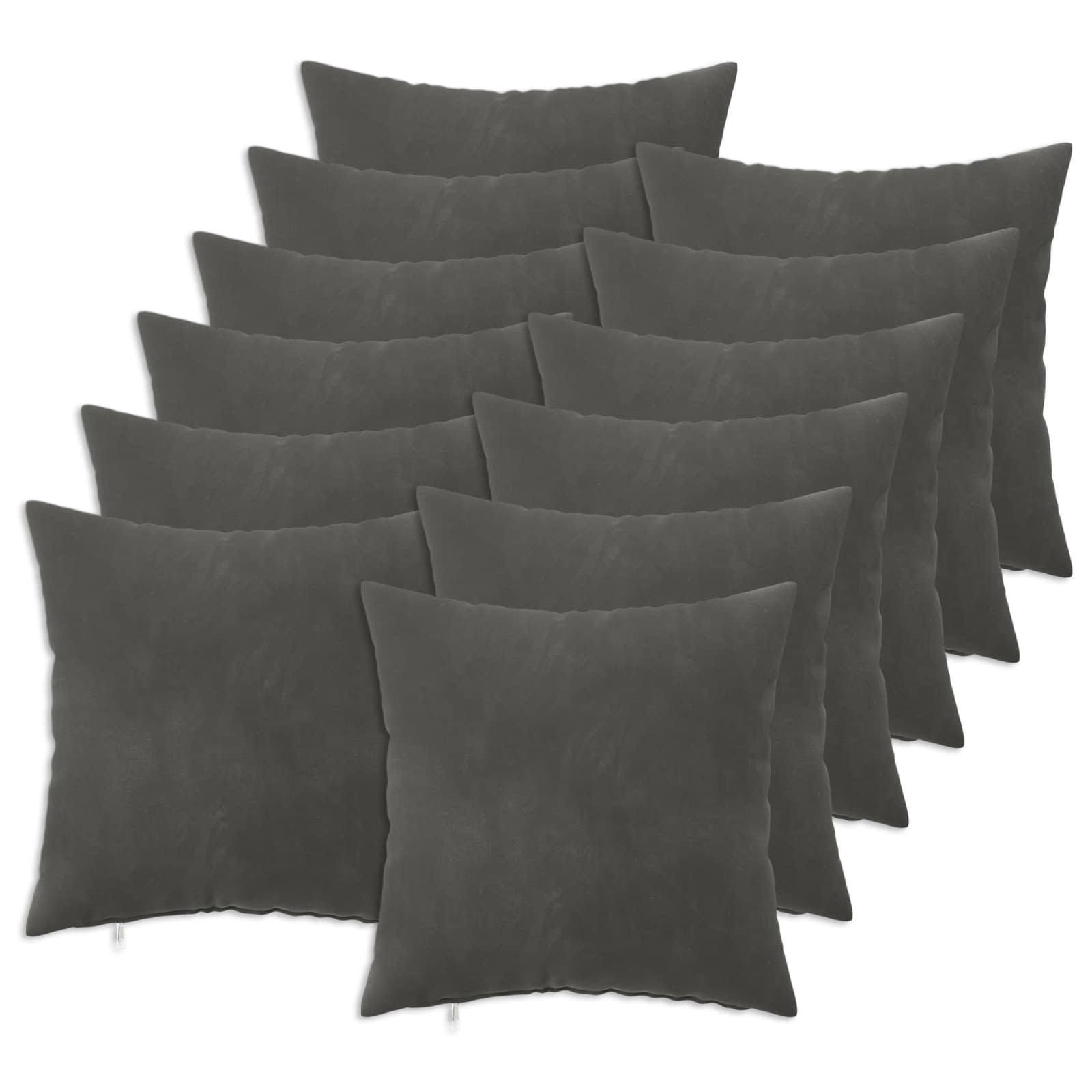 Κάλυμμα Μαξιλαριού 12 pcs HEERLEN Σκούρο Γκρι 40 x 40 cm