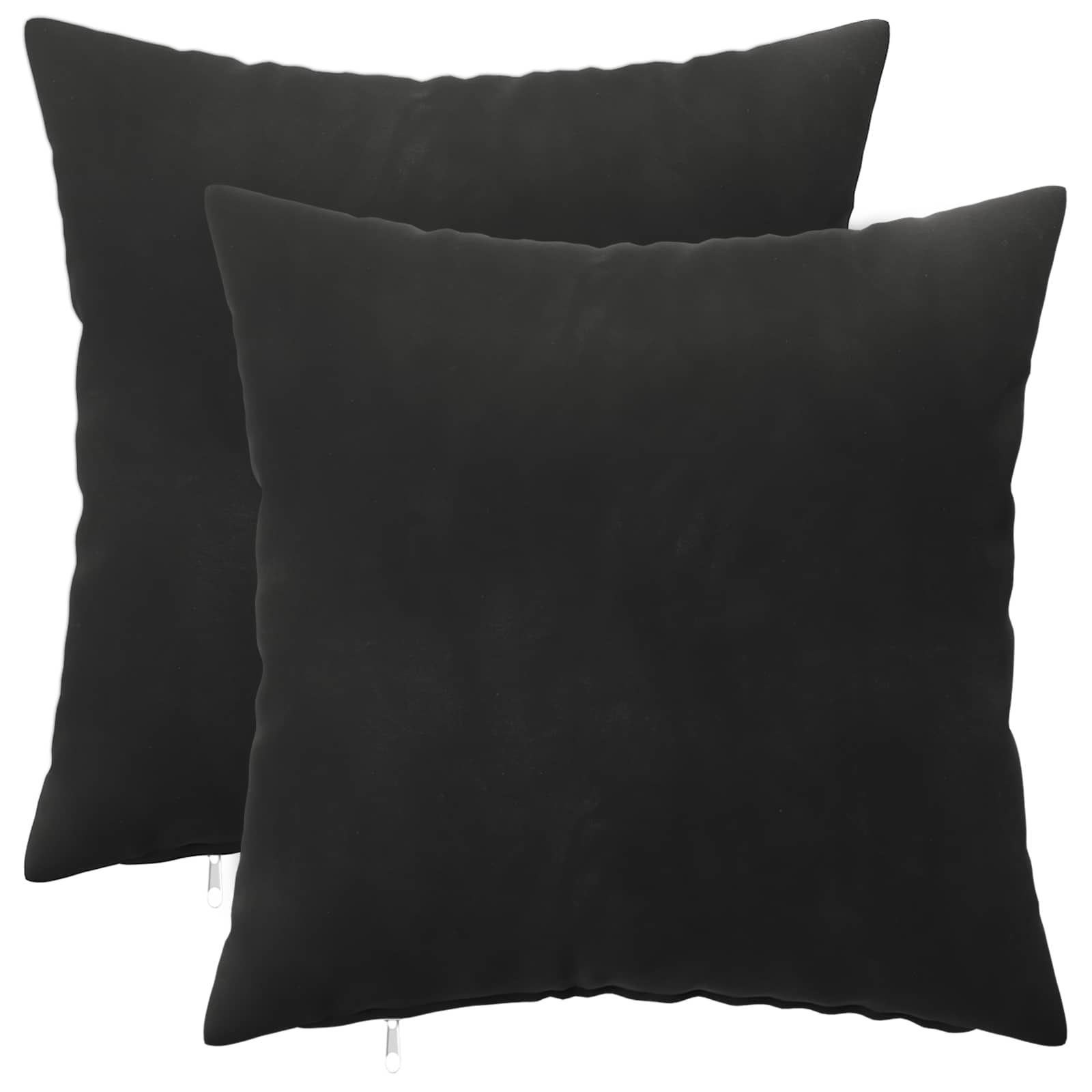 Κάλυμμα Μαξιλαριού 2 pcs HEERLEN Μαύρο 40 x 40 cm Βελούδο - Pakobazaar
