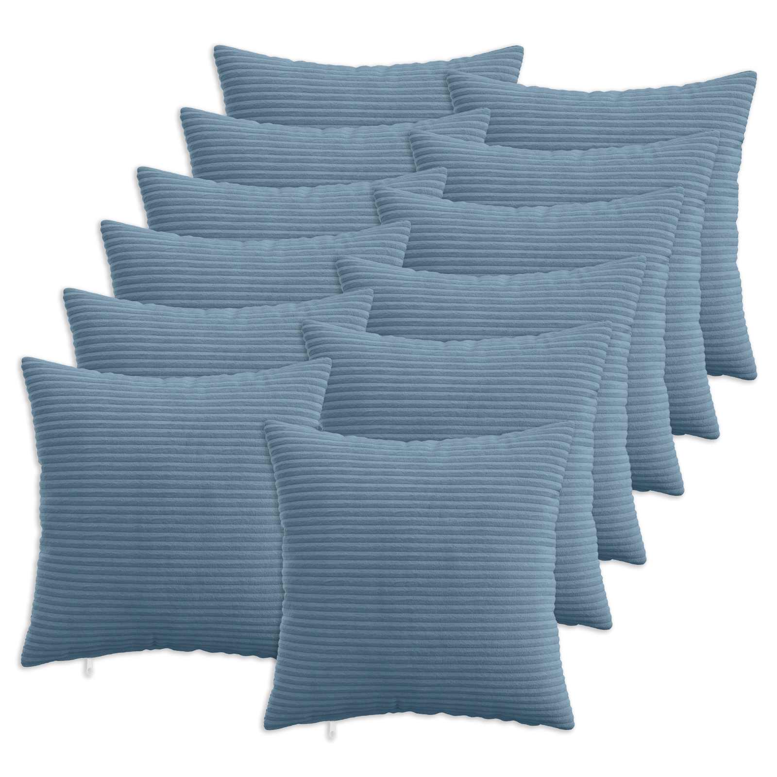 Κάλυμμα Μαξιλαριού 12 pcs HEERLEN Μπλε 40 x 40 cm κορντουρόι