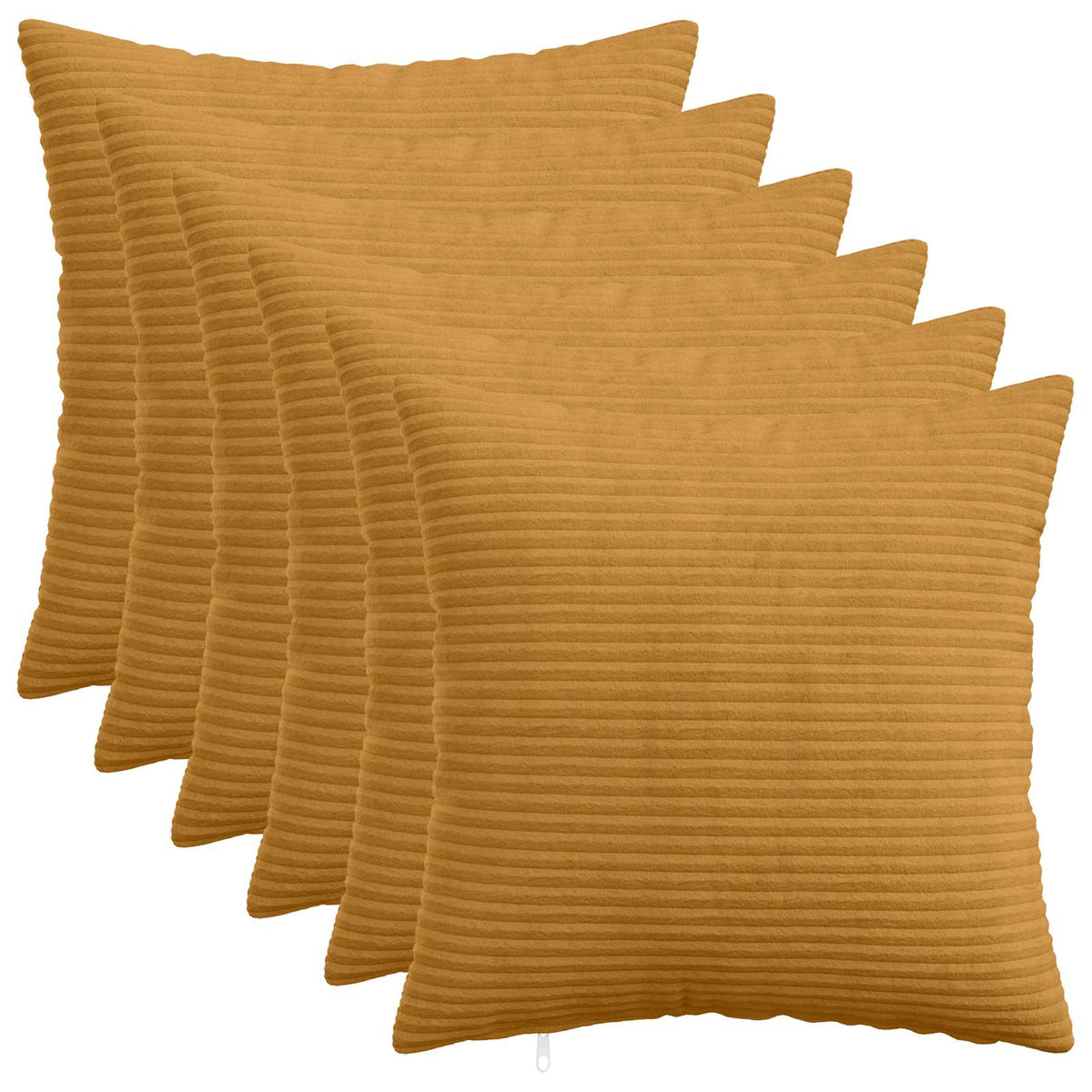 Κάλυμμα Μαξιλαριού 6 pcs HEERLEN Κίτρινο 40 x 40 cm κορντουρόι