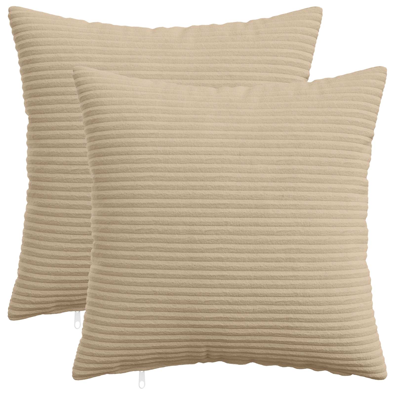 Κάλυμμα Μαξιλαριού 2 pcs HEERLEN Taupe 40 x 40 cm κορντουρόι