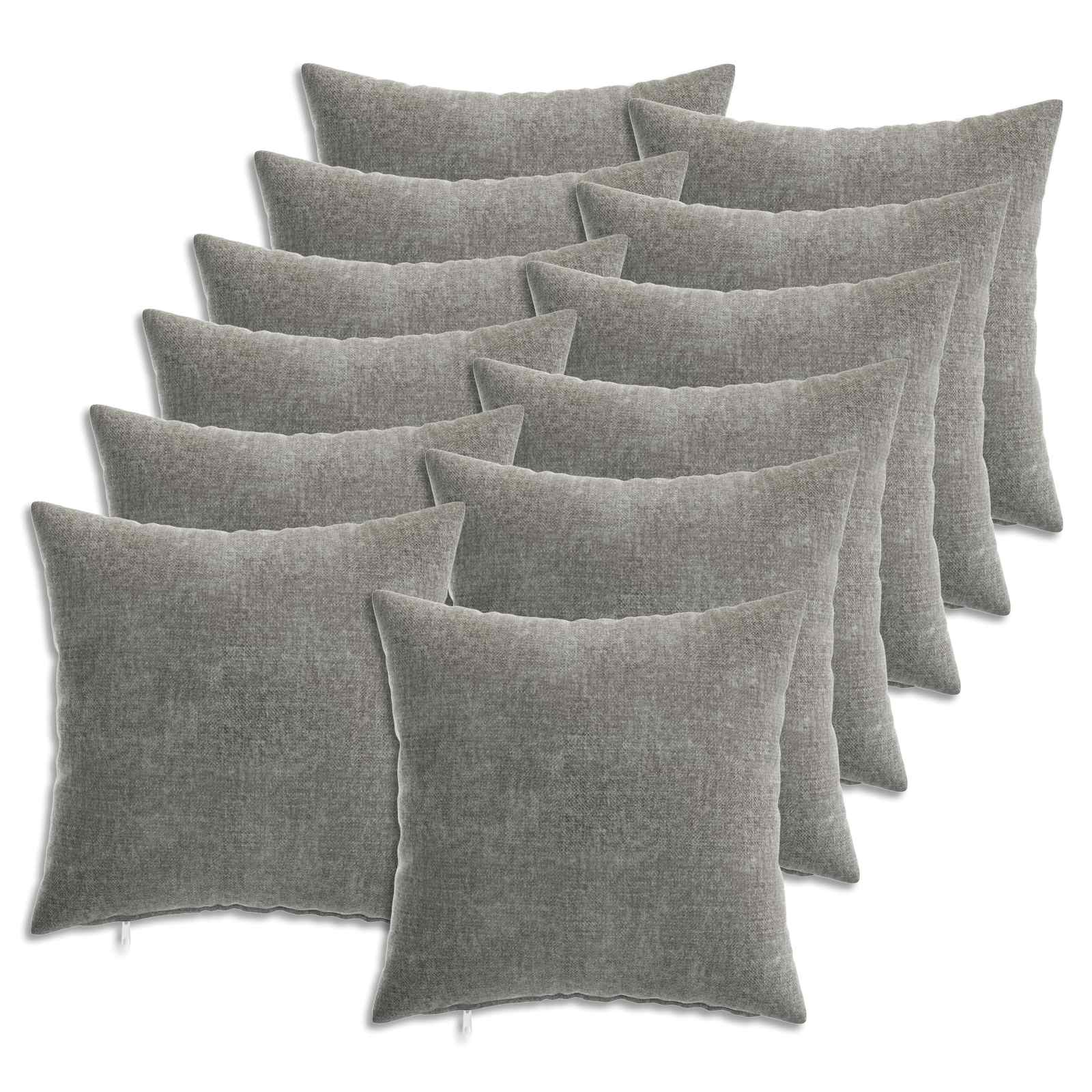 Κάλυμμα Μαξιλαριού 12 pcs HEERLEN Σκούρο Γκρι 40 x 40 cm
