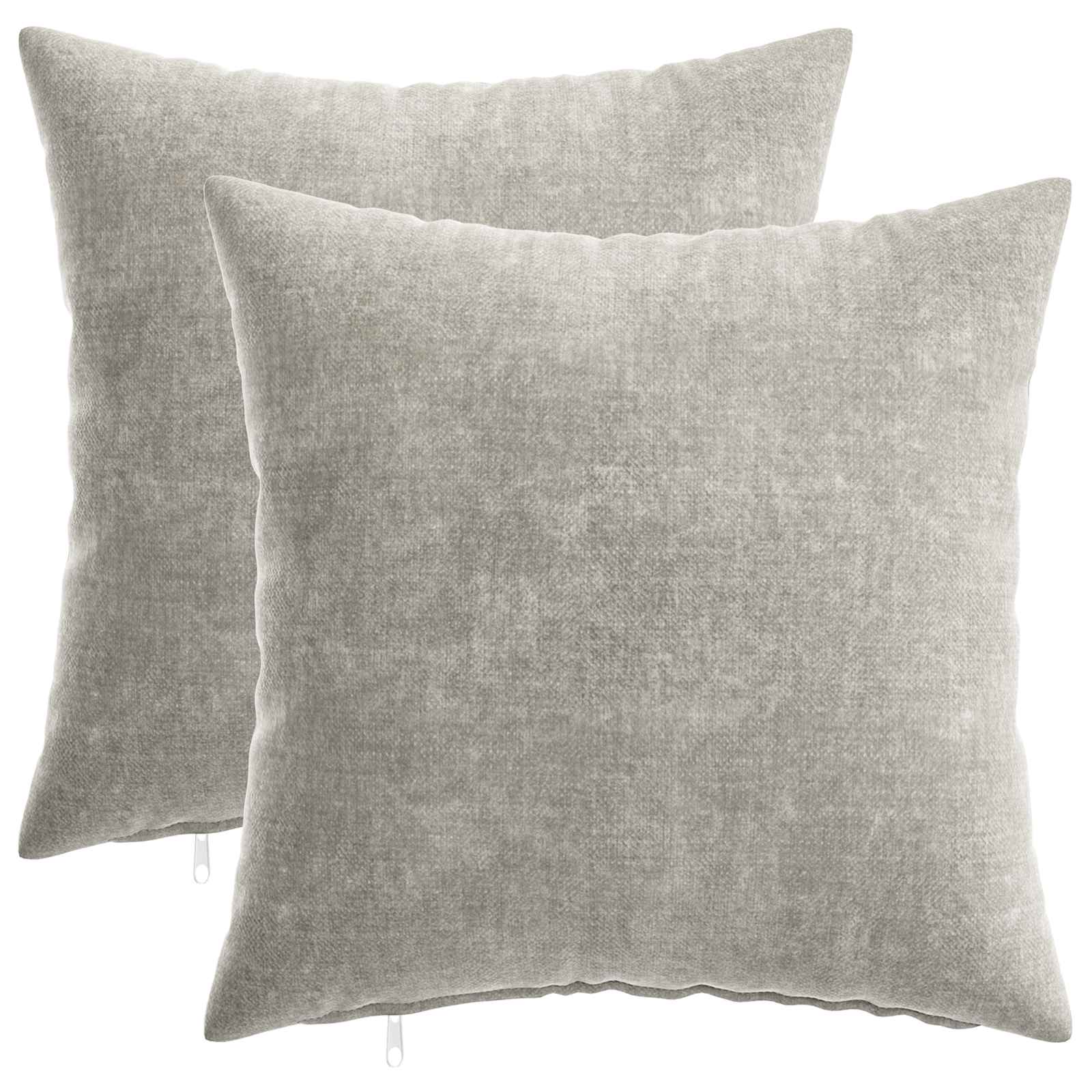 Κάλυμμα Μαξιλαριού 2 pcs HEERLEN Ανοιχτό γκρι 40 x 40 cm