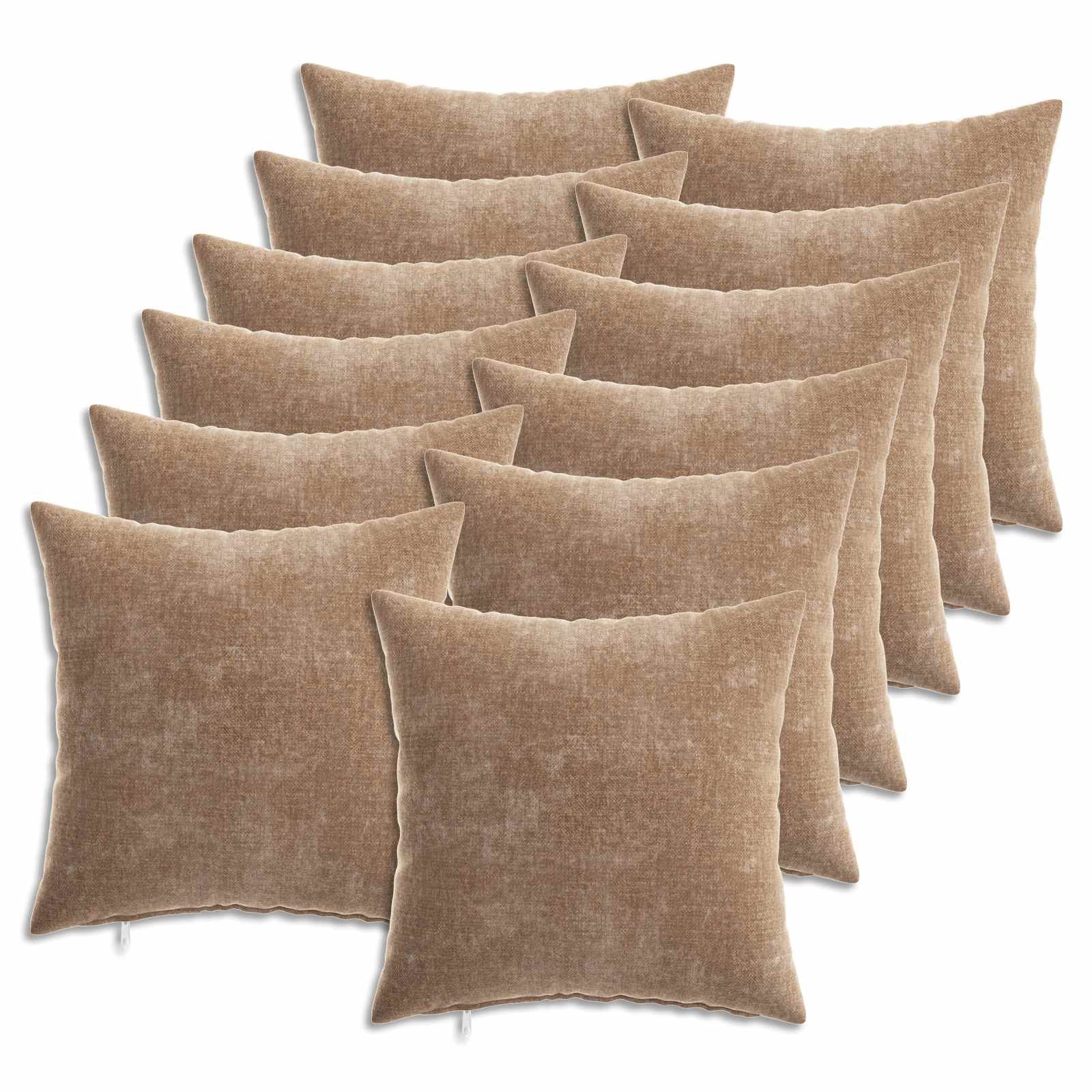 Κάλυμμα Μαξιλαριού 12 pcs HEERLEN Καφέ 40 x 40 cm - Pakobazaar