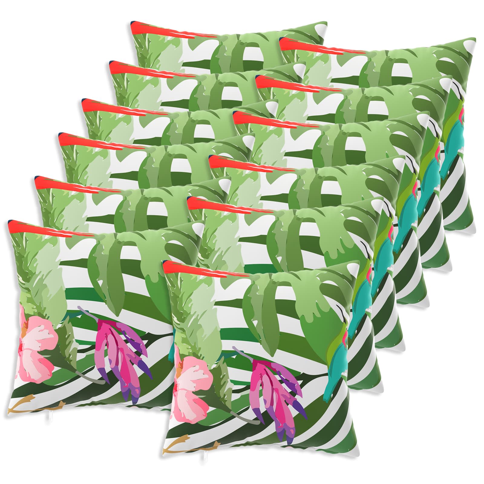 Κάλυμμα Μαξιλαριού 12 pcs HEERLEN Μαύρο 40 x 40 cm Πολυεστέρας