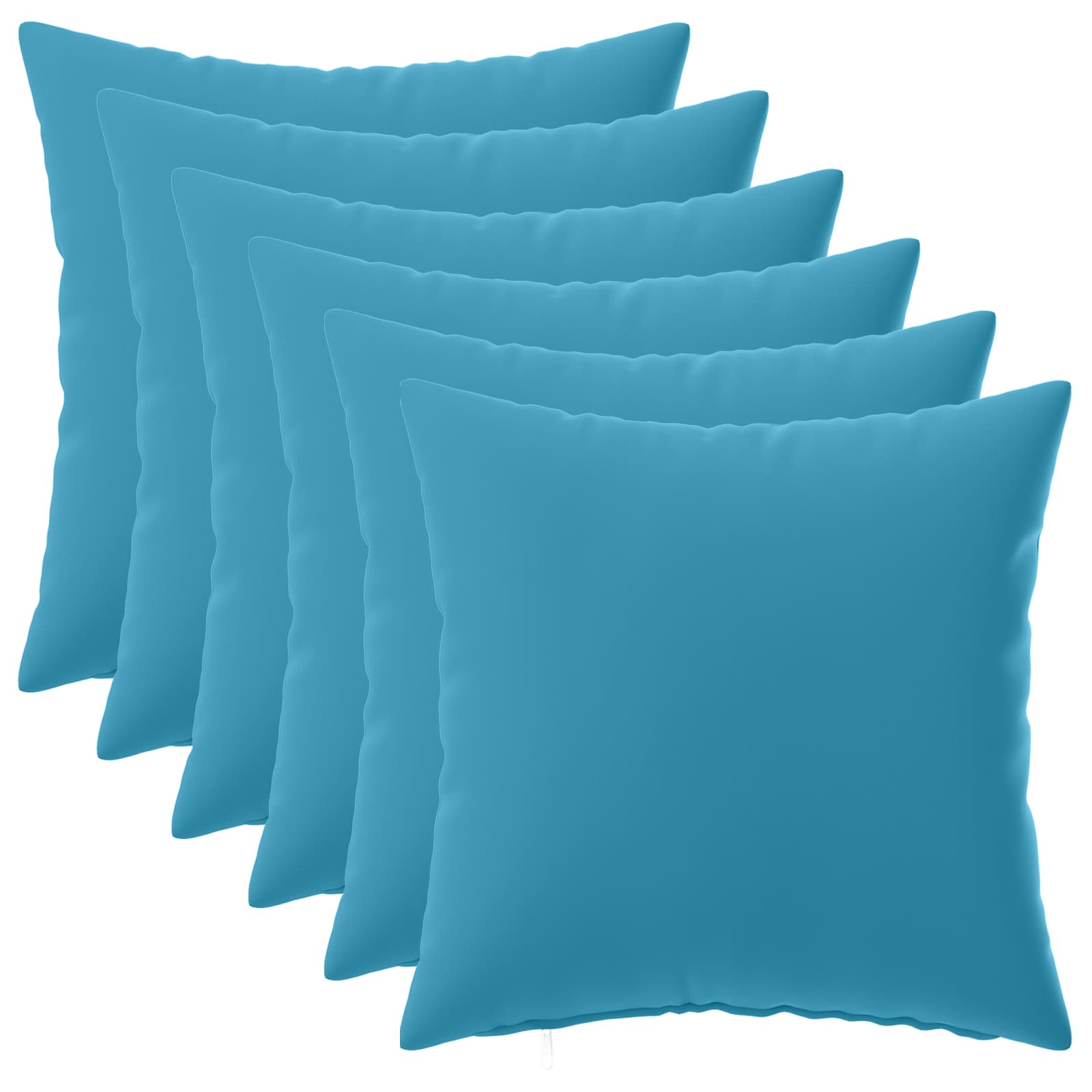 Κάλυμμα Μαξιλαριού 6 pcs HEERLEN Γαλάζιο 40 x 40 cm Πολυεστέρας - Pakobazaar