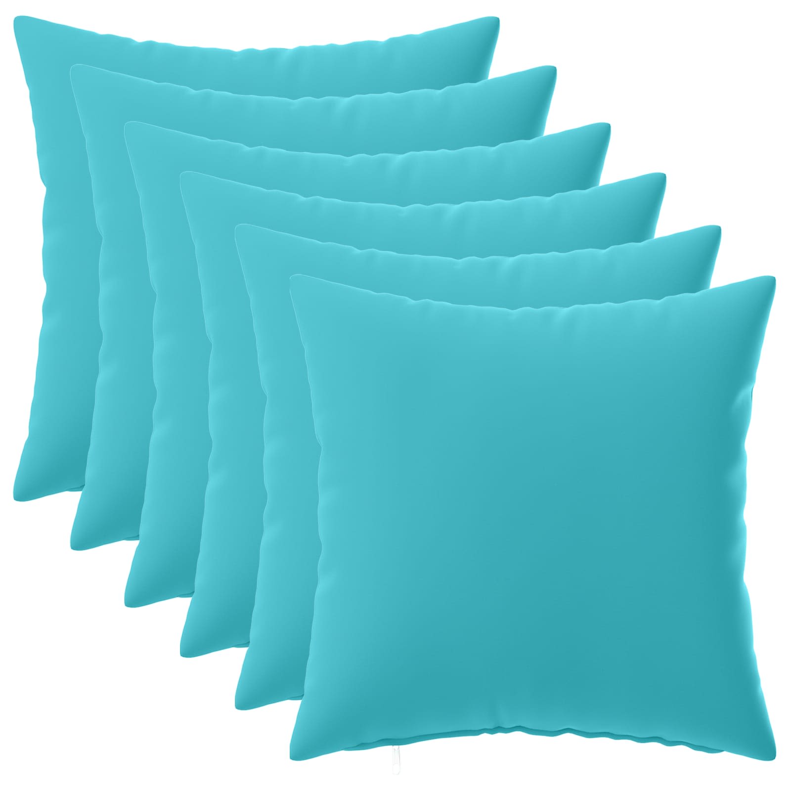 Κάλυμμα Μαξιλαριού 6 pcs HEERLEN Τιρκουάζ 40 x 40 cm - Pakobazaar