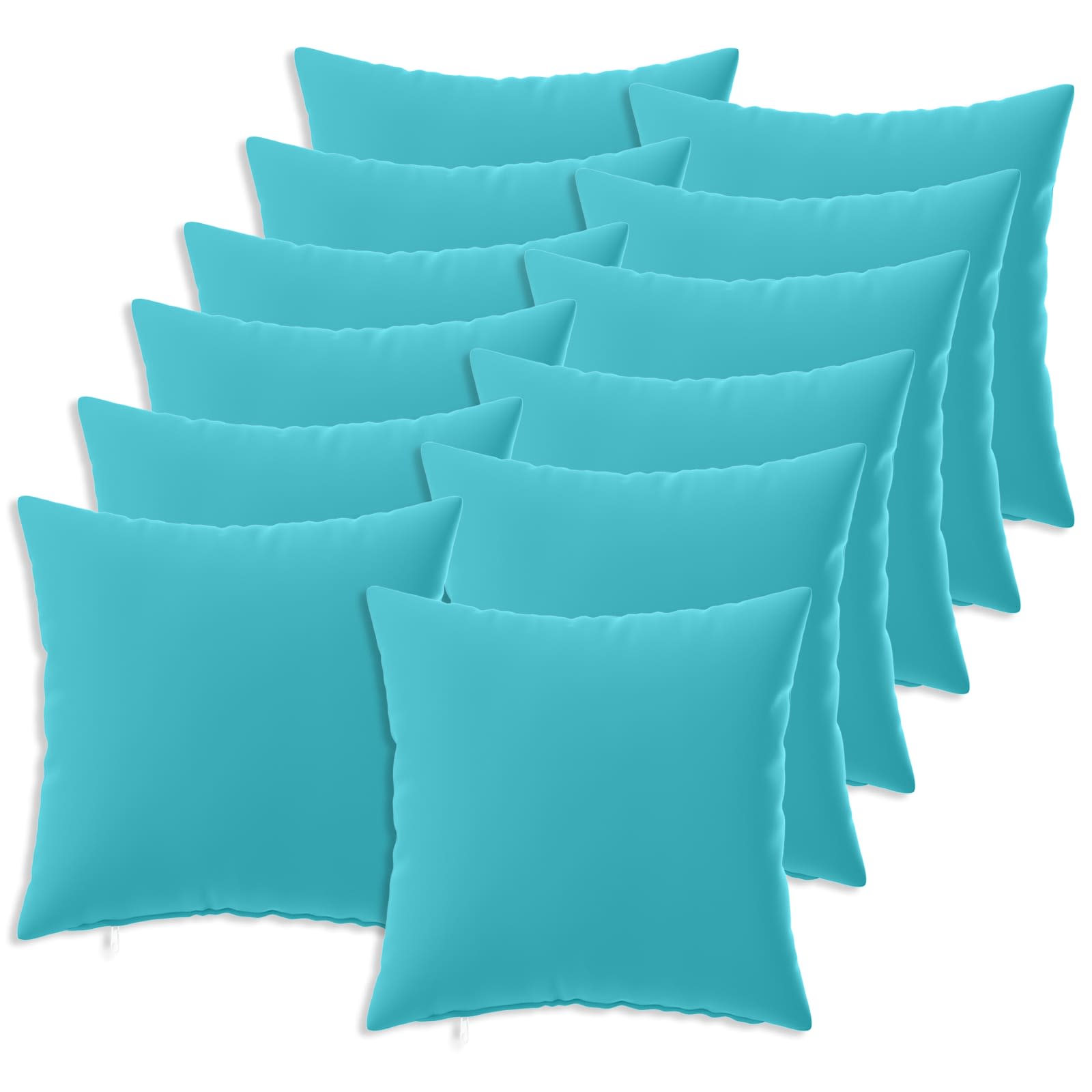 Κάλυμμα Μαξιλαριού 12 pcs HEERLEN Τιρκουάζ 40 x 40 cm - Pakobazaar