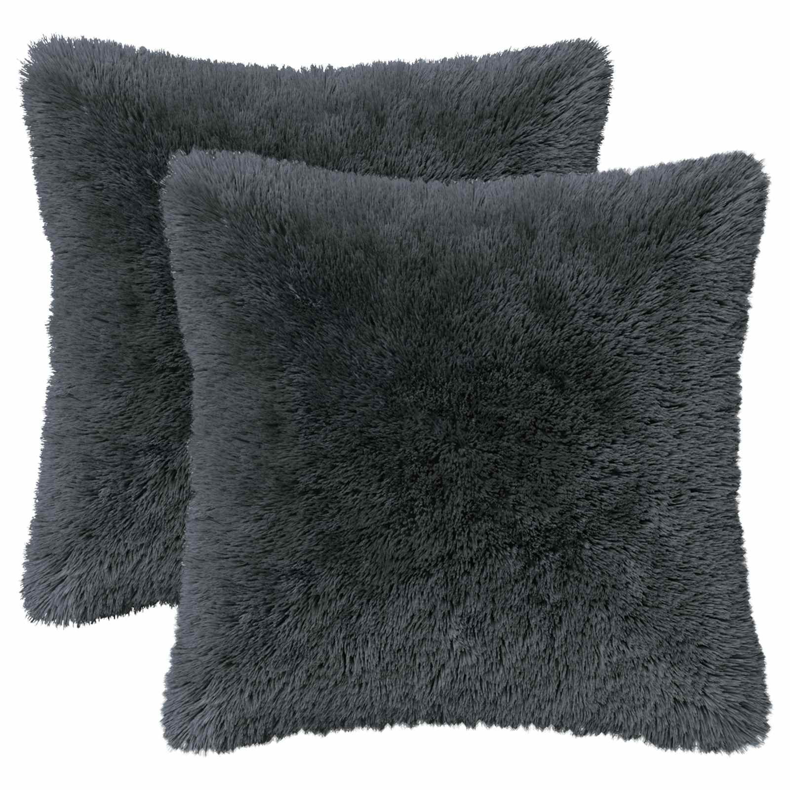 Κάλυμμα Μαξιλαριού 2 pcs HEERLEN Ανθρακί 40 x 40 cm PV Φλίς