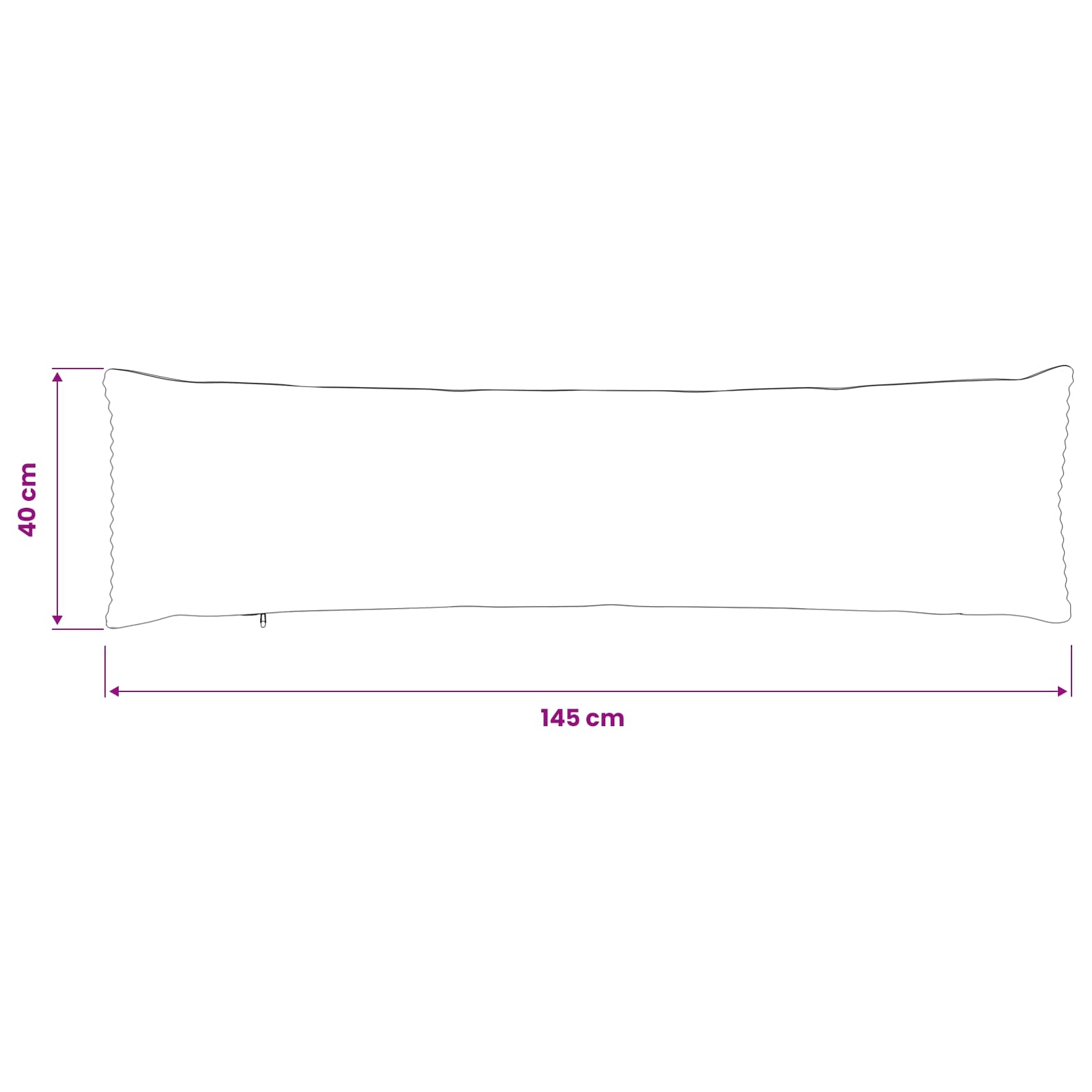 Κάλυμμα Μαξιλαριού 2 pcs HEERLEN Ανθρακί 40 x 145 εκ. - Pakobazaar