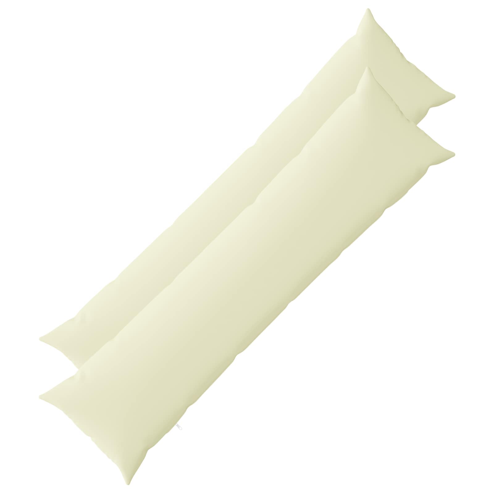 Κάλυμμα Μαξιλαριού 2 pcs HEERLEN Κρεμ 40 x 145 εκ. Πολυεστέρας