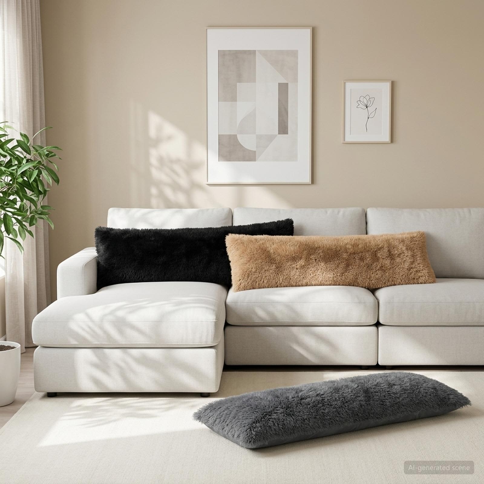 Κάλυμμα Μαξιλαριού HEERLEN Taupe 40 x 145 εκ. PV Φλίς