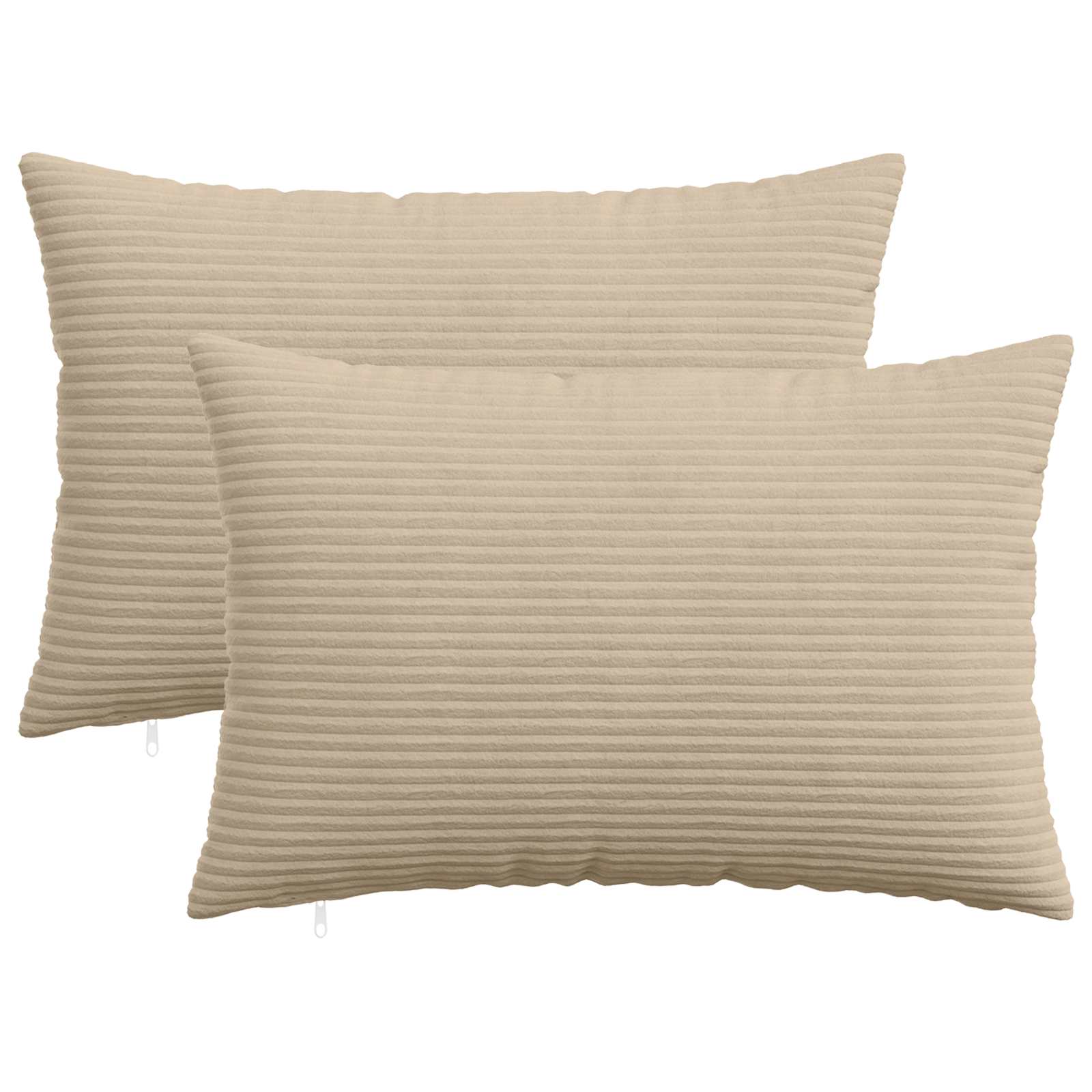 Κάλυμμα Μαξιλαριού 2 pcs HEERLEN Taupe 40 x 60 cm κορντουρόι