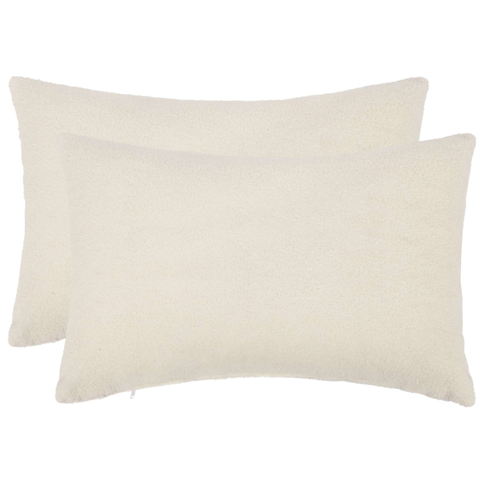 Κάλυμμα Μαξιλαριού 2 pcs HEERLEN Κρεμ 40 x 60 cm Μπουκλέ
